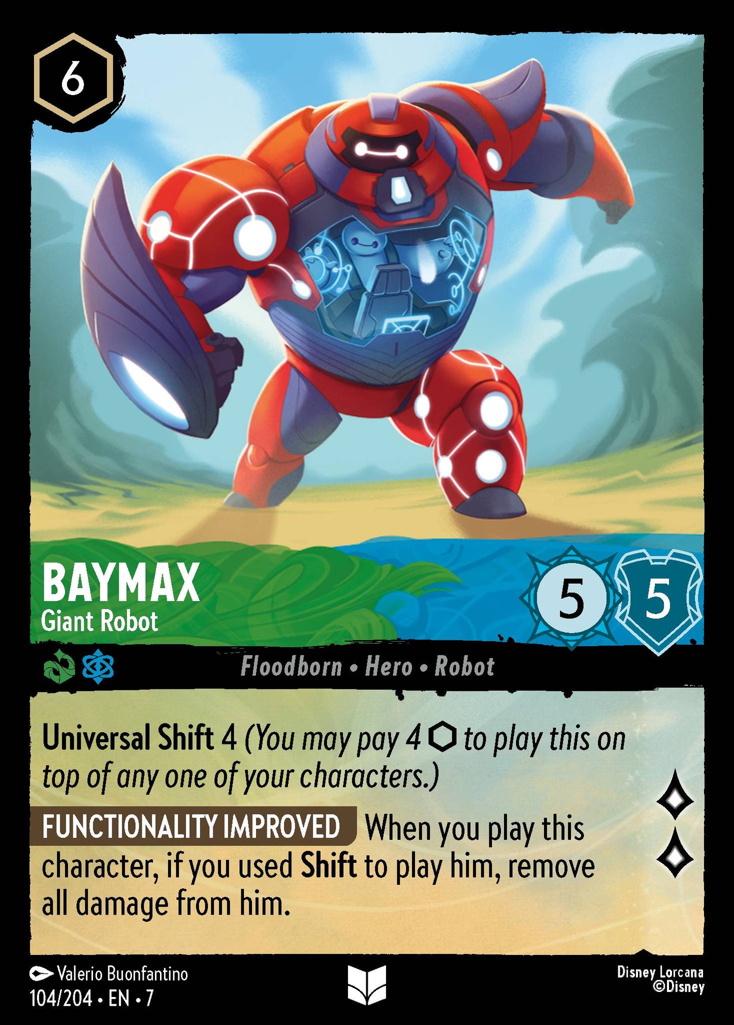 Baymax - Giant Robot - Uncommon Normal Disney Lorcana card from Archazia's Island