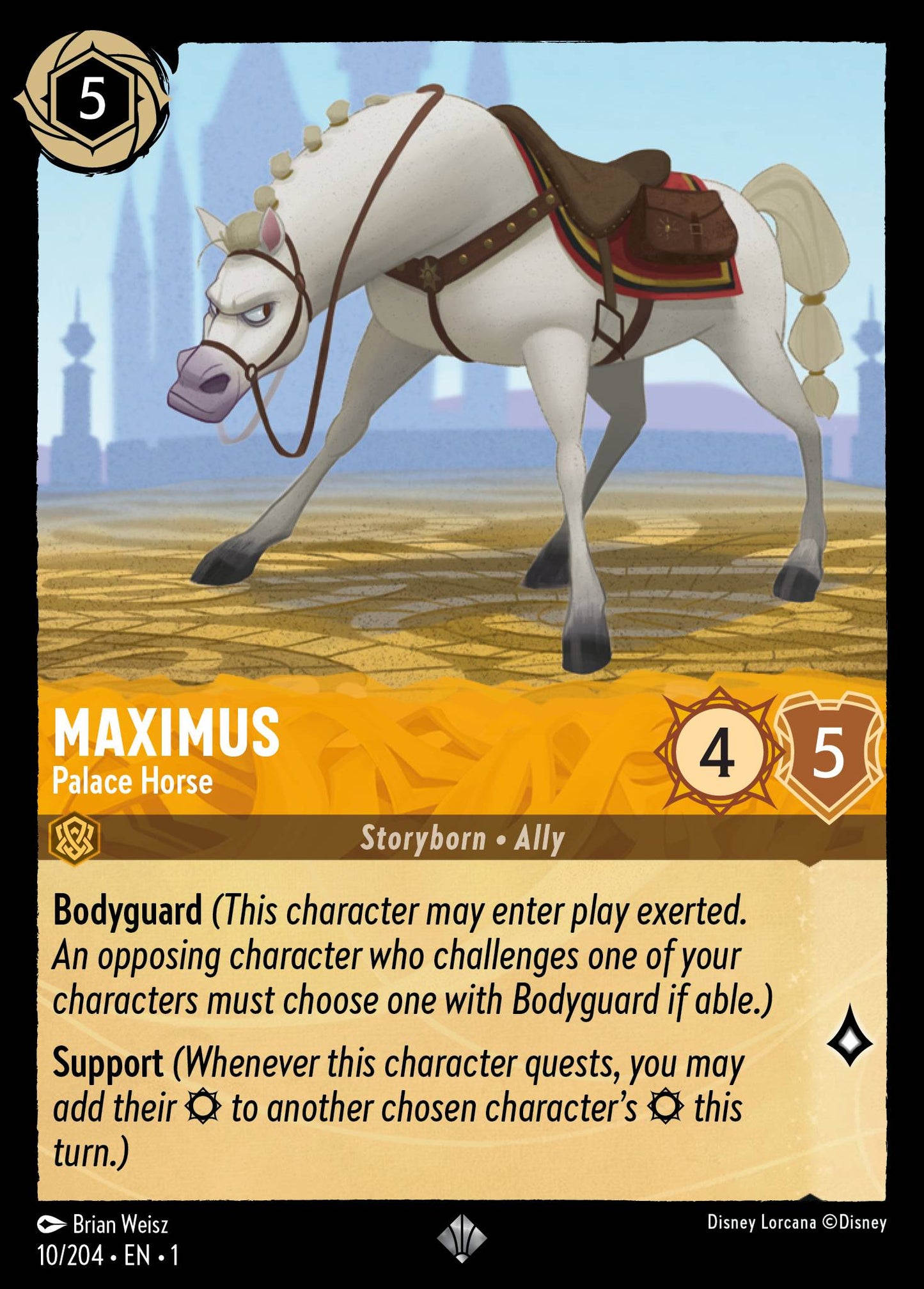 Maximus - Palace Horse - Super Rare Normal Disney Lorcana card from The First Chapter