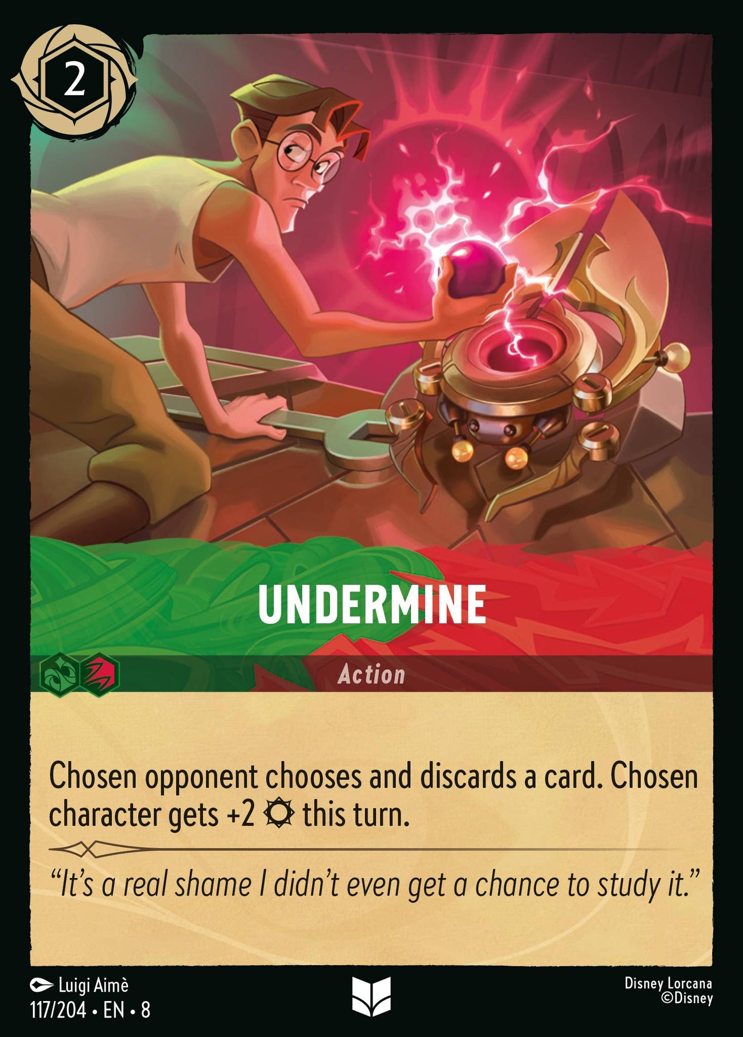 Undermine - Uncommon Normal Disney Lorcana card from The Reign of Jafar