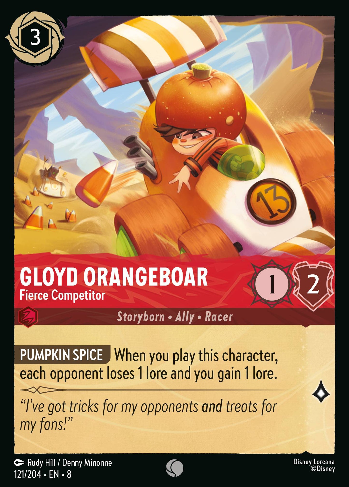 Gloyd Orangeboar - Fierce Competitor - Common Normal Disney Lorcana card from The Reign of Jafar