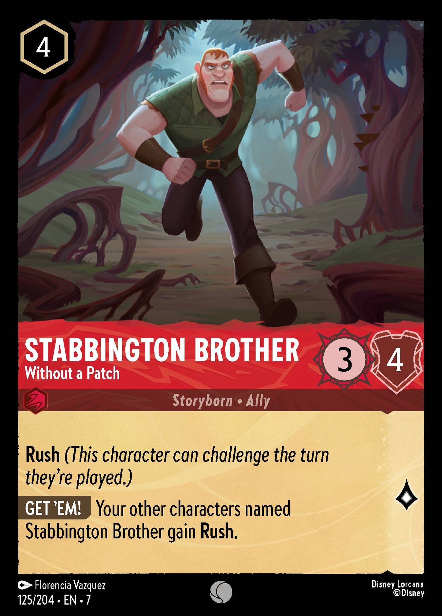 Stabbington Brother - Without a Patch - Common Normal Disney Lorcana card from Archazia's Island