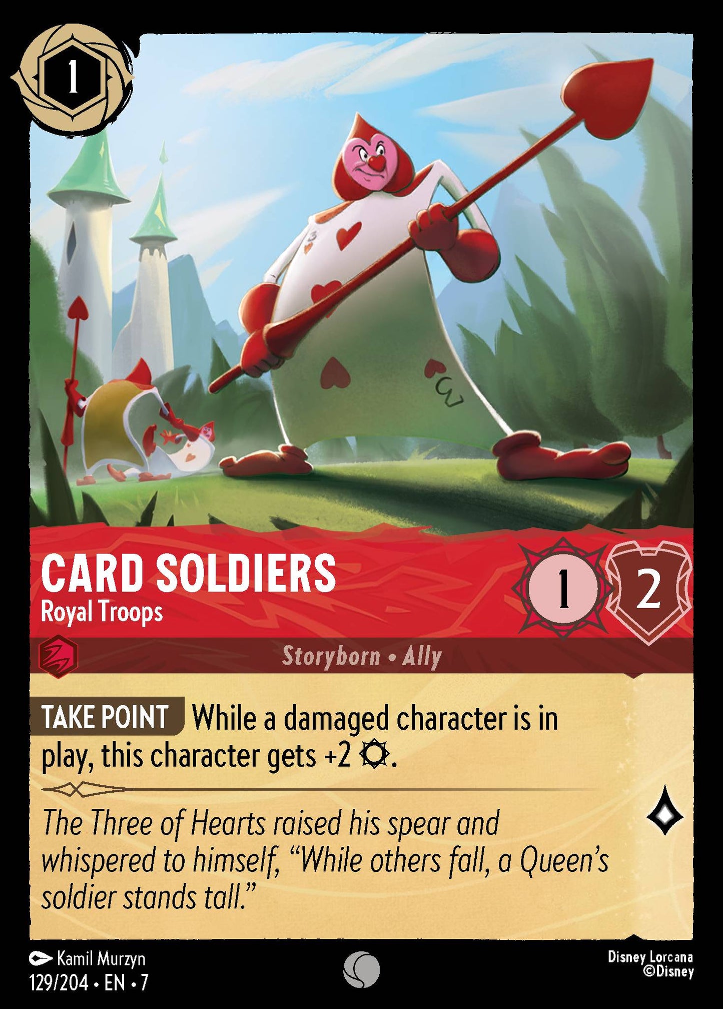 Card Soldiers - Royal Troops - Common Normal Disney Lorcana card from Archazia's Island