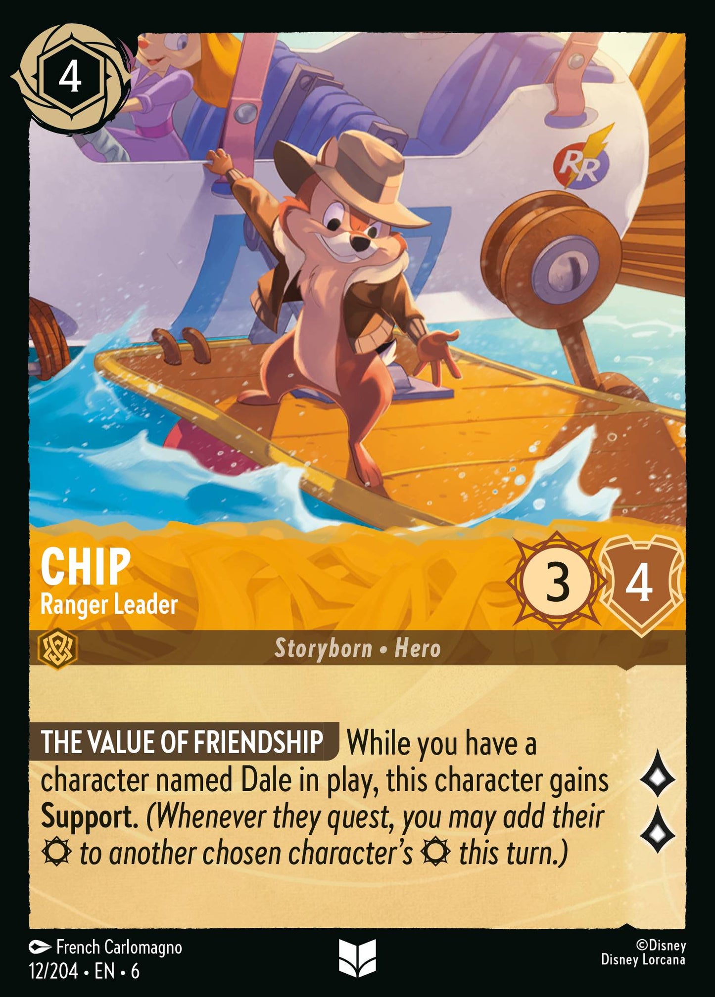 Chip - Ranger Leader - Uncommon Normal Disney Lorcana card from Azurite Sea