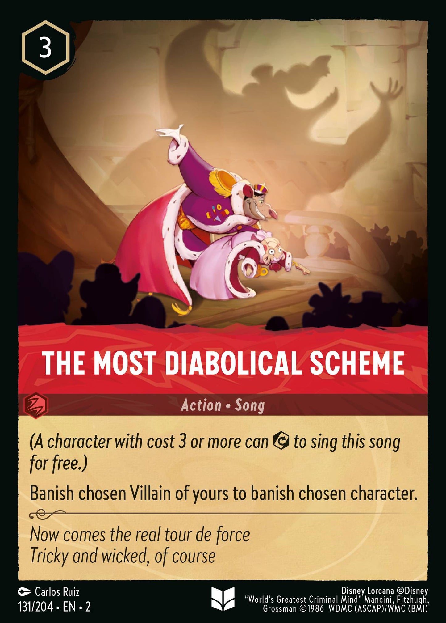 The Most Diabolical Scheme - Uncommon Normal Disney Lorcana card from Rise of the Floodborn