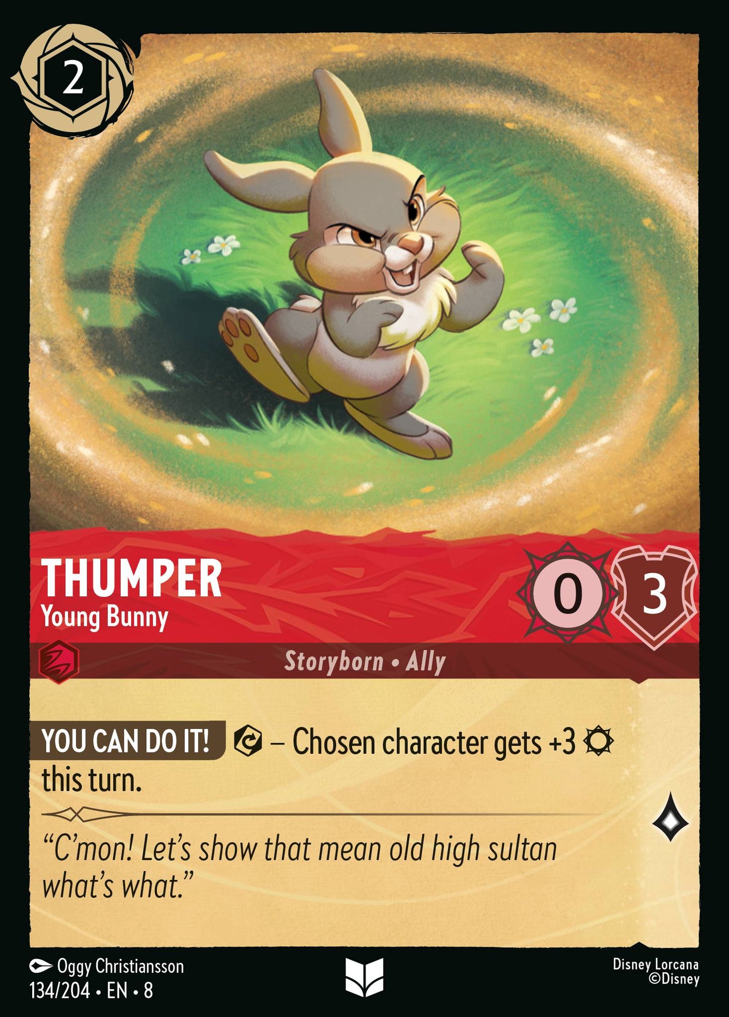 Thumper - Young Bunny - Uncommon Normal Disney Lorcana card from The Reign of Jafar