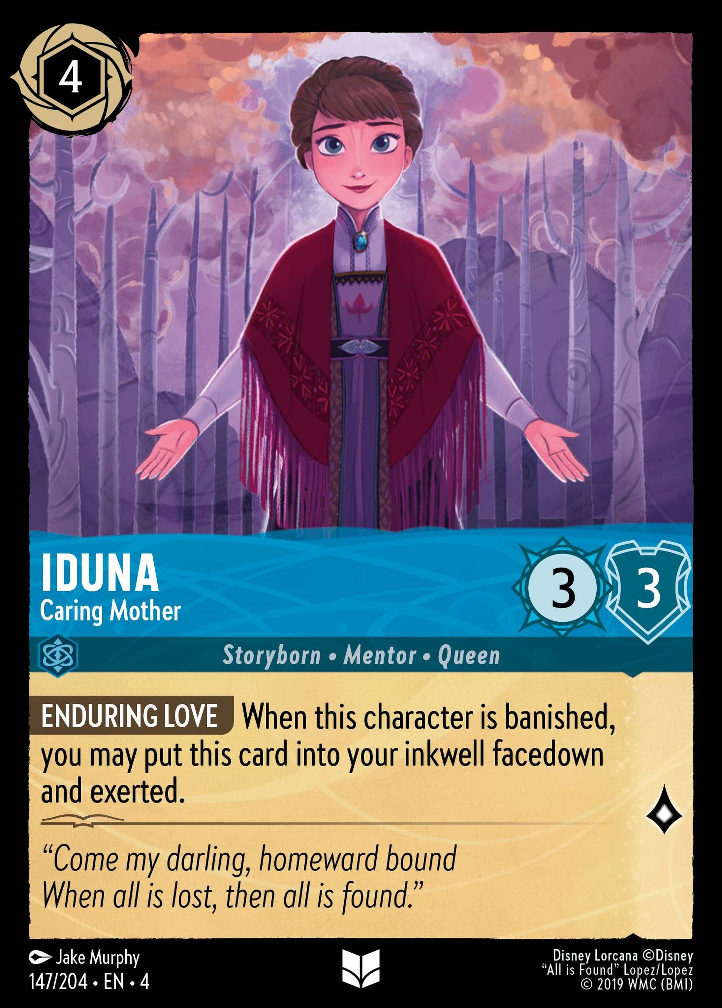 Iduna - Caring Mother - Uncommon Normal Disney Lorcana card from Ursula's Return