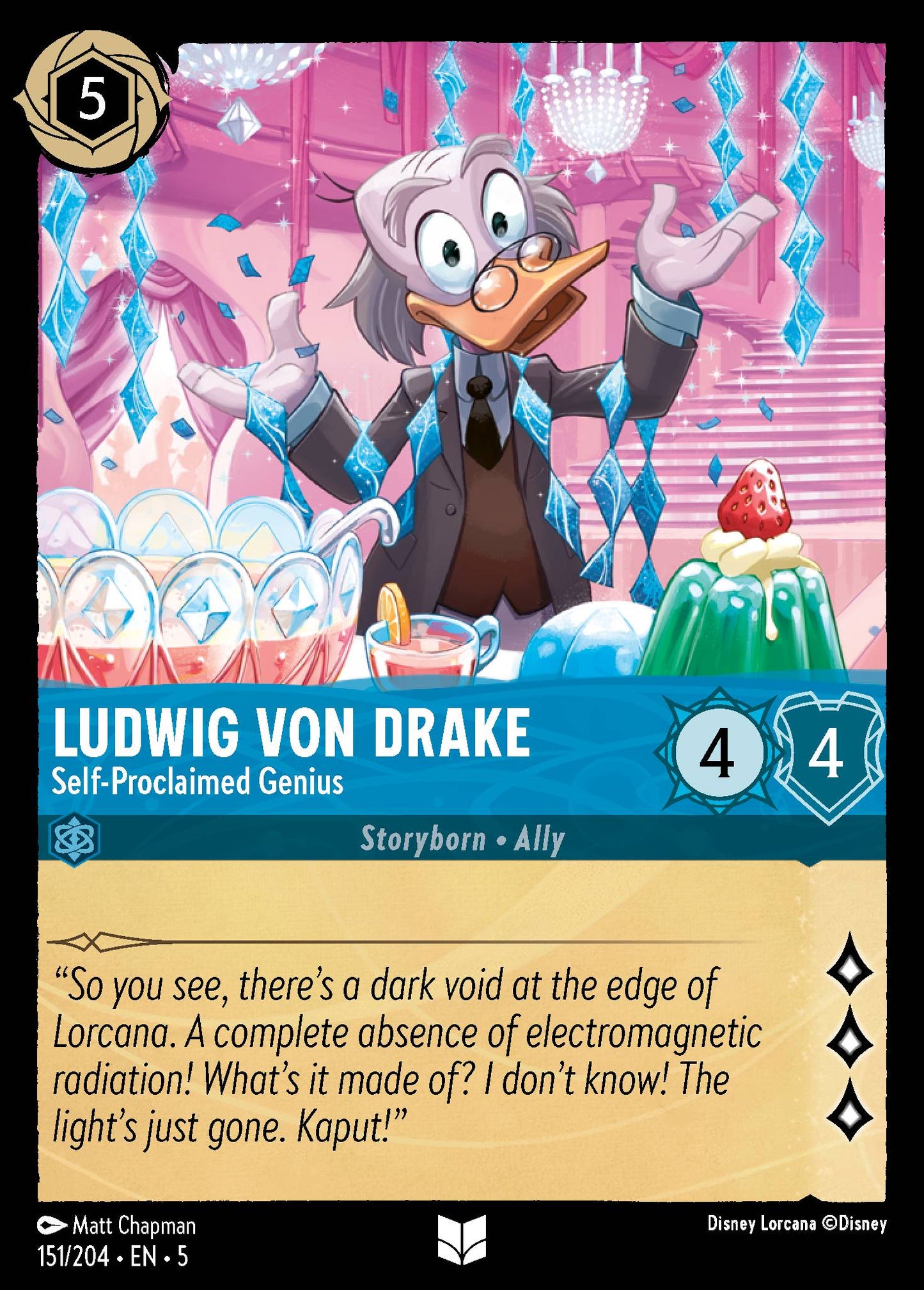 Ludwig Von Drake - Self-Proclaimed Genius - Uncommon Normal Disney Lorcana card from Shimmering Skies