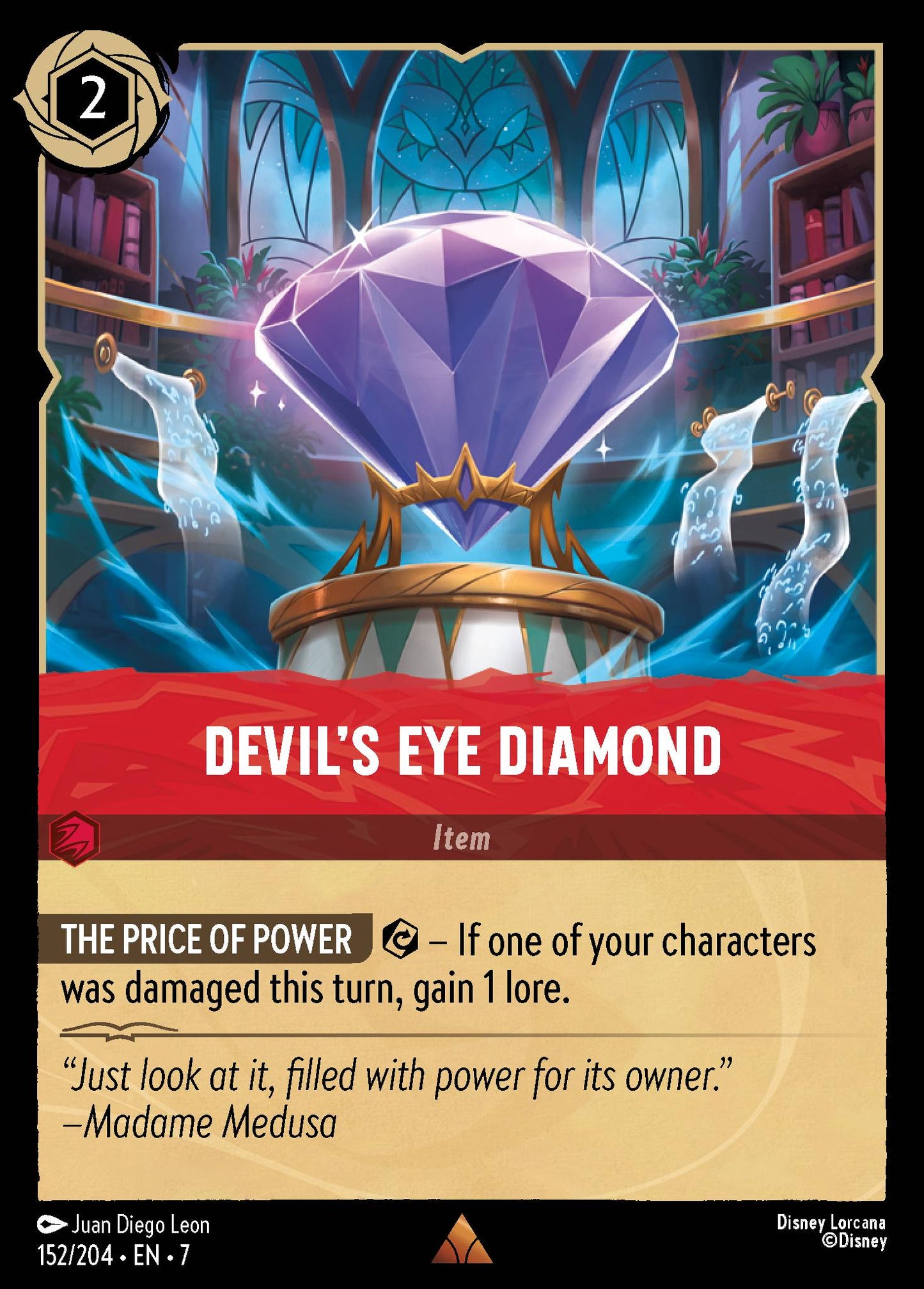 Devil's Eye Diamond - Rare Normal Disney Lorcana card from Archazia's Island