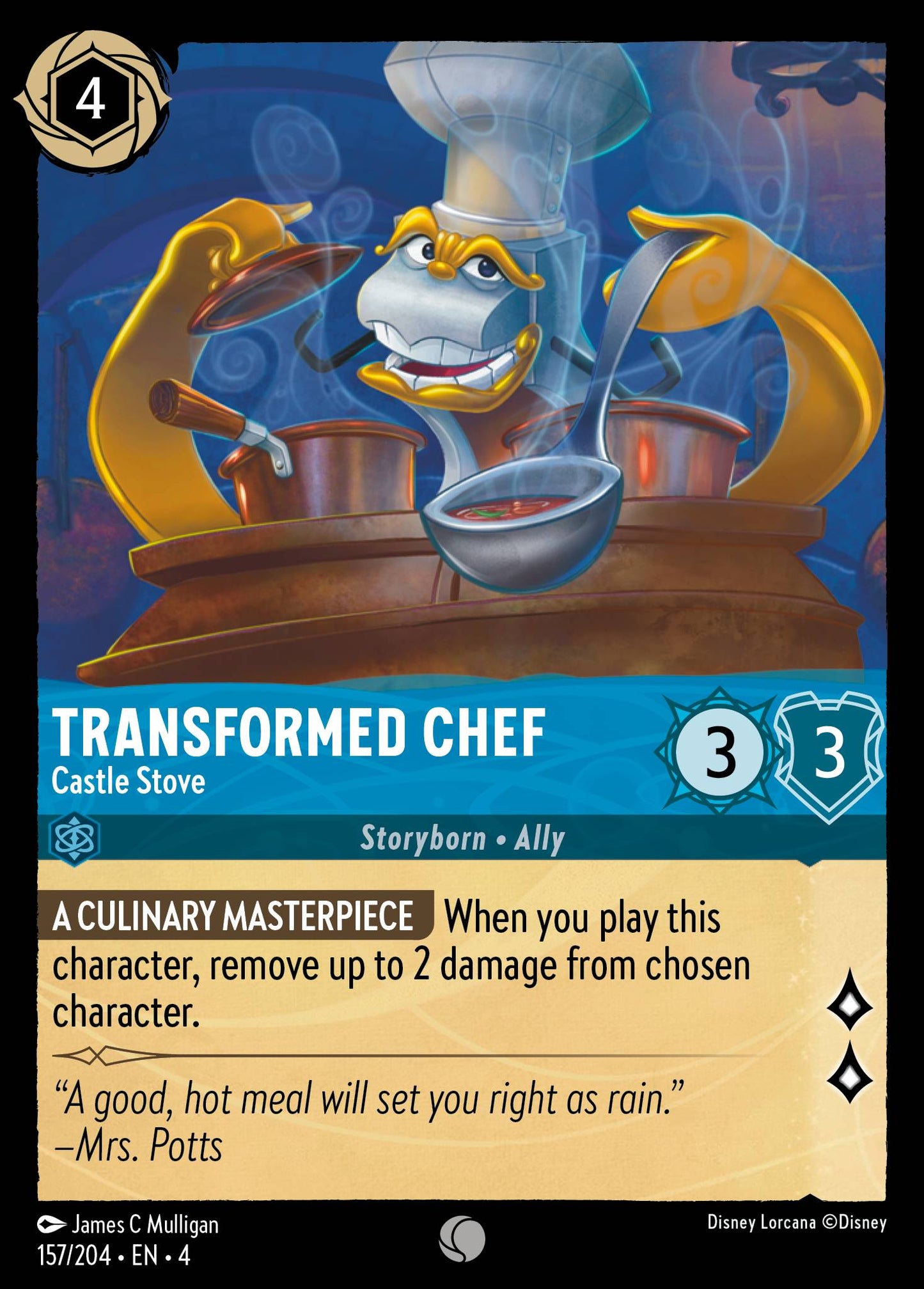 Transformed Chef - Castle Stove - Common Normal Disney Lorcana card from Ursula's Return