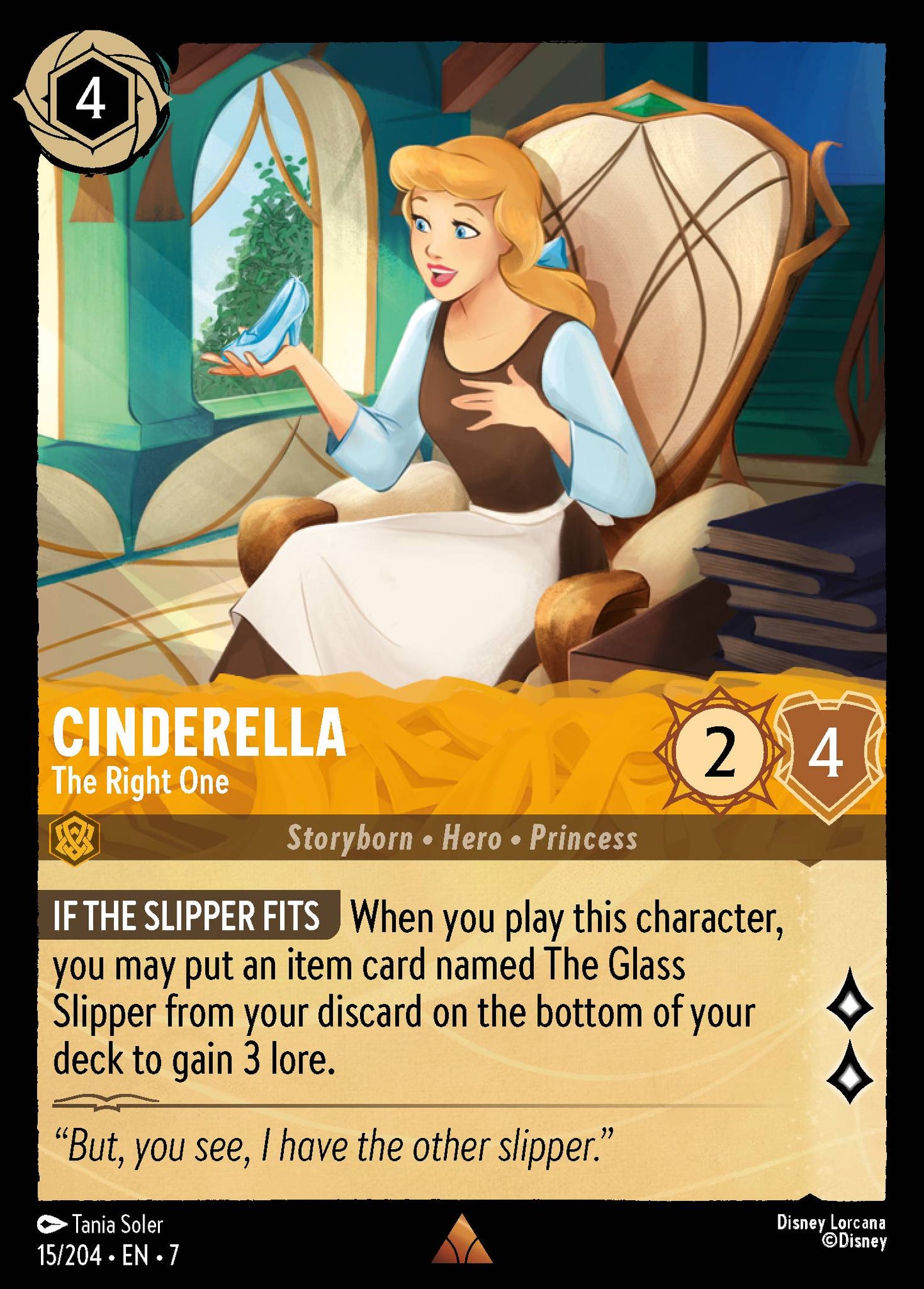 Cinderella - The Right One - Rare Normal Disney Lorcana card from Archazia's Island