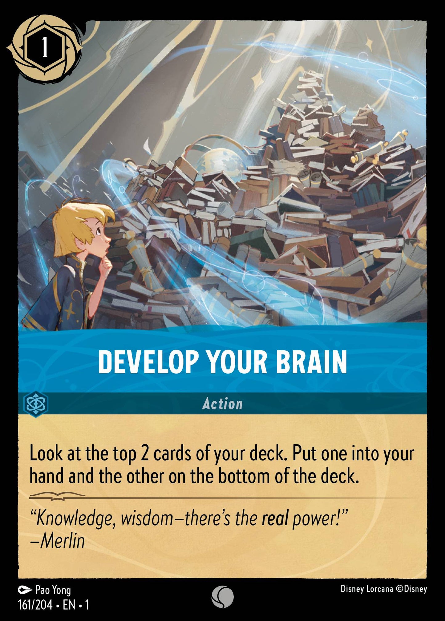 Develop Your Brain - Common Normal Disney Lorcana card from The First Chapter