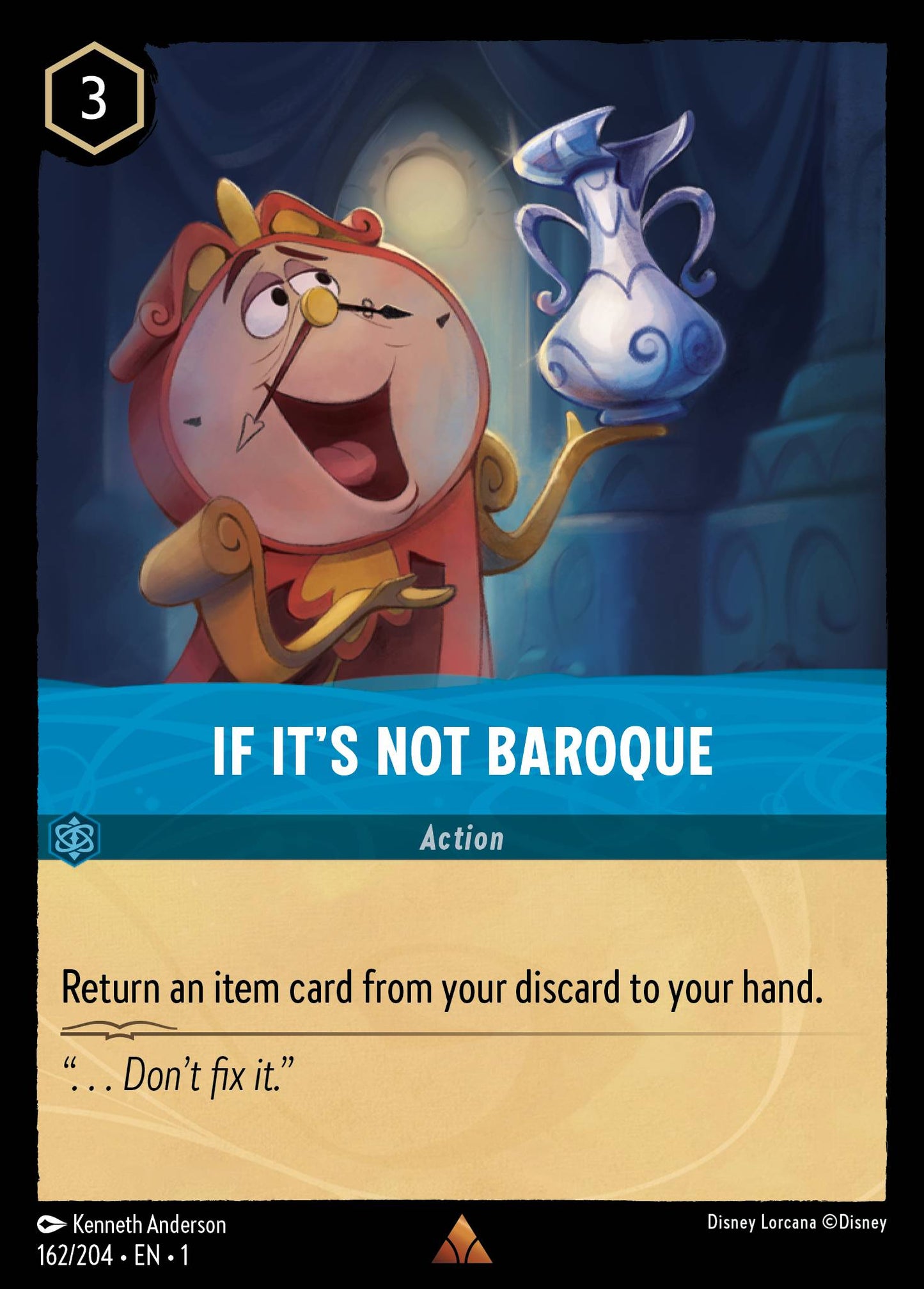 If It's Not Baroque - Rare Normal Disney Lorcana card from The First Chapter