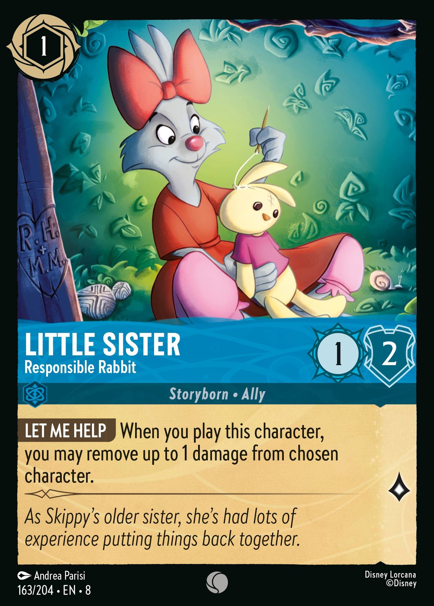 Little Sister - Responsible Rabbit - Common Normal Disney Lorcana card from The Reign of Jafar