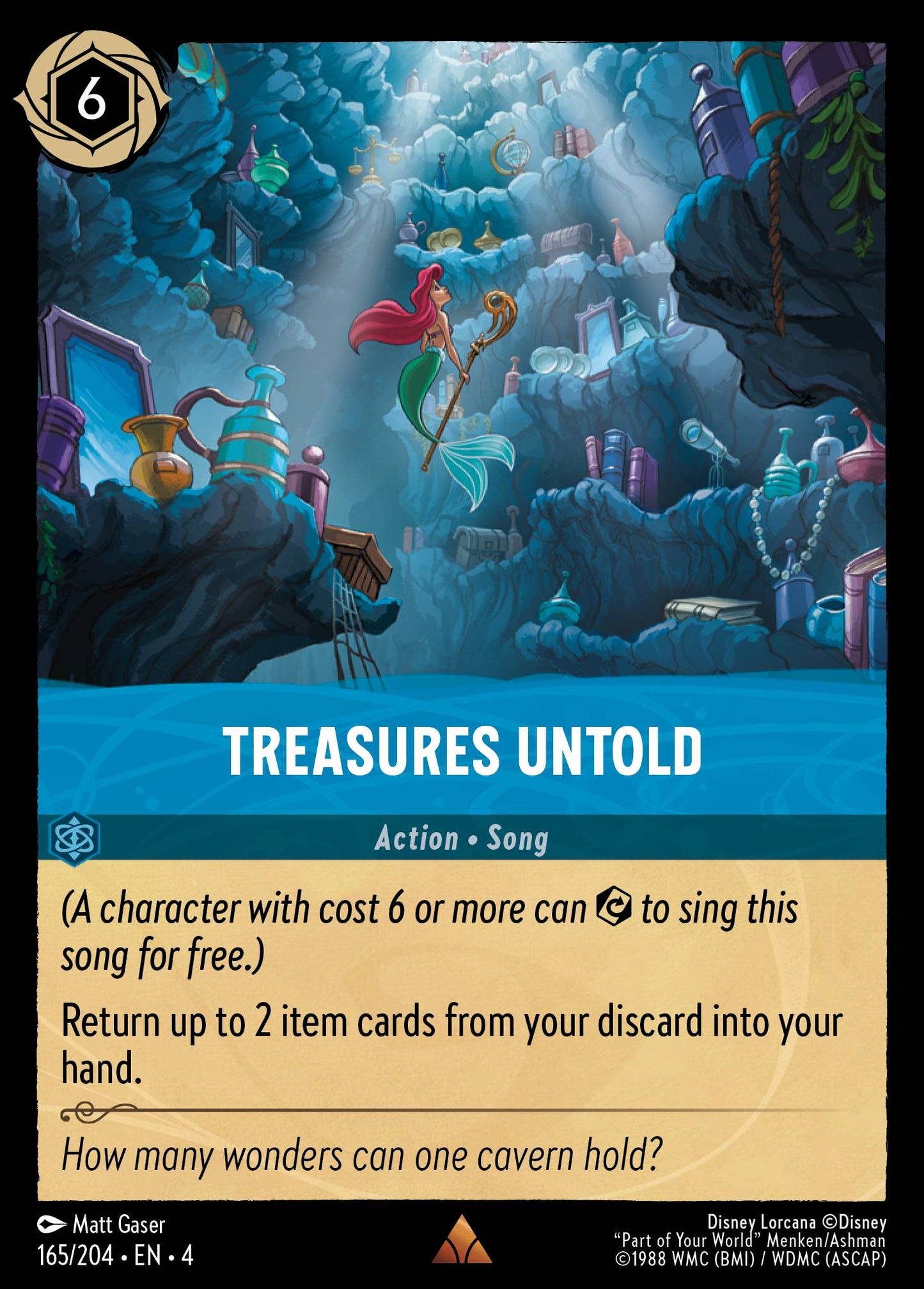 Treasures Untold - Rare Normal Disney Lorcana card from Ursula's Return