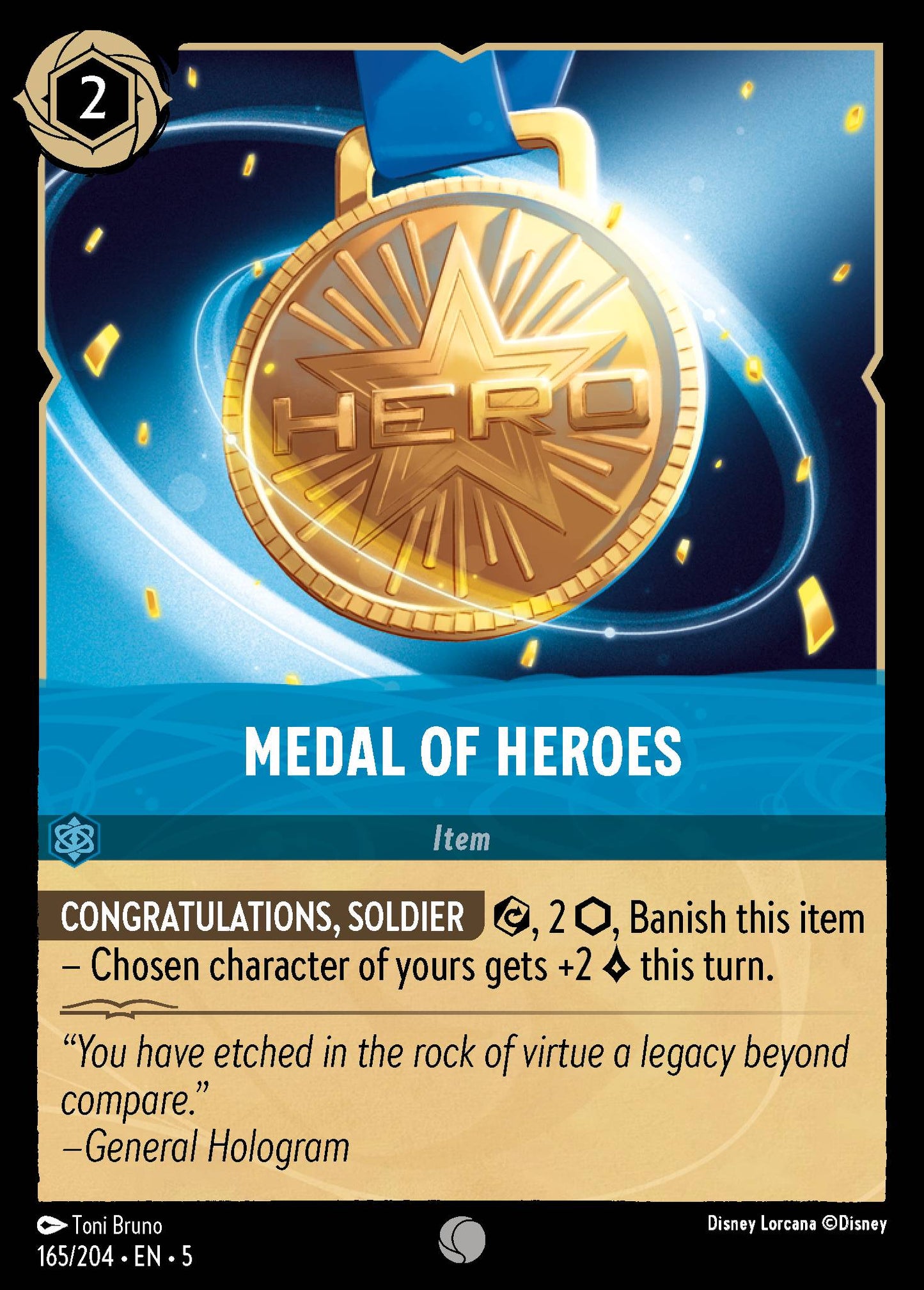 Medal of Heroes - Common Normal Disney Lorcana card from Shimmering Skies