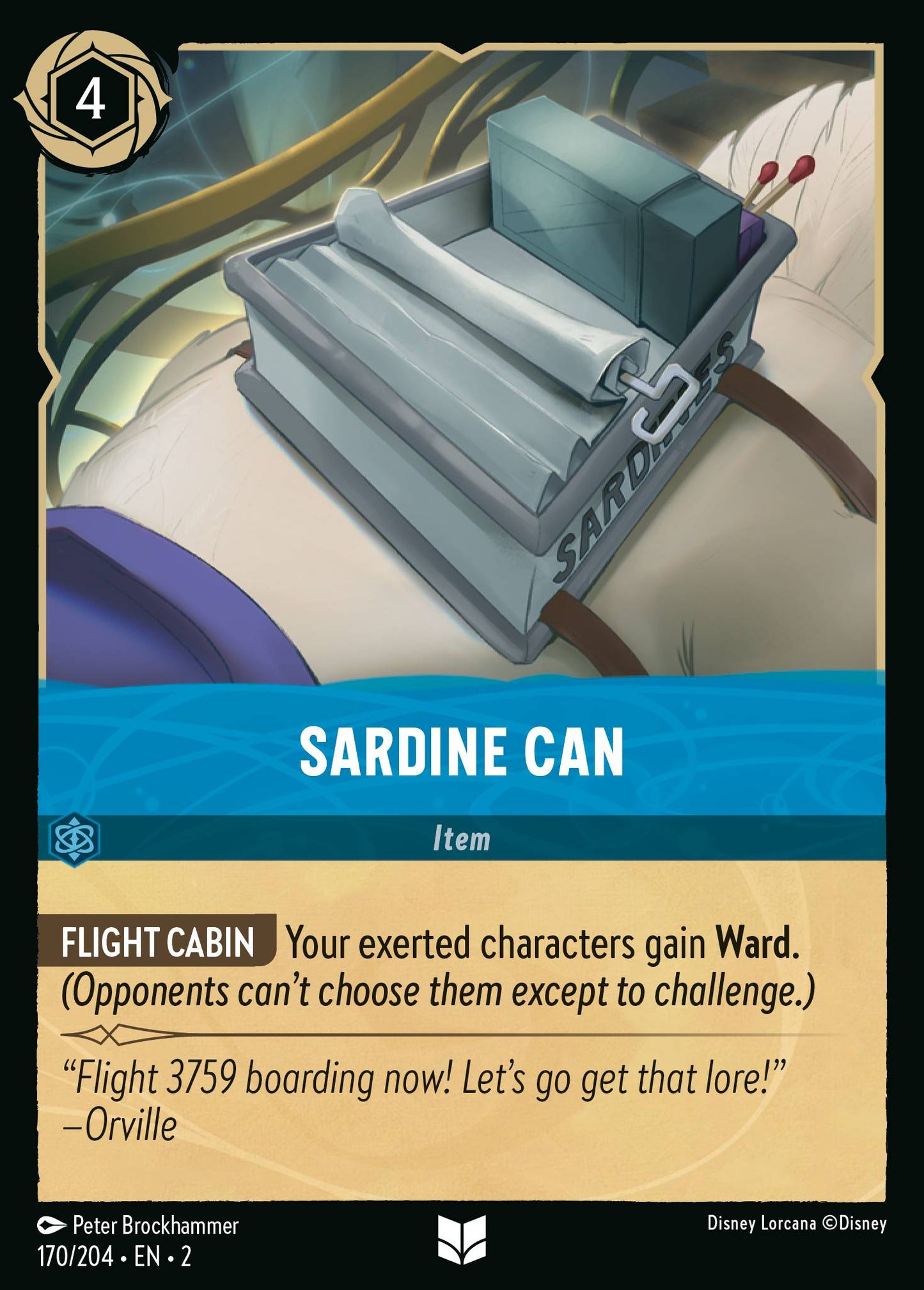 Sardine Can - Uncommon Normal Disney Lorcana card from Rise of the Floodborn