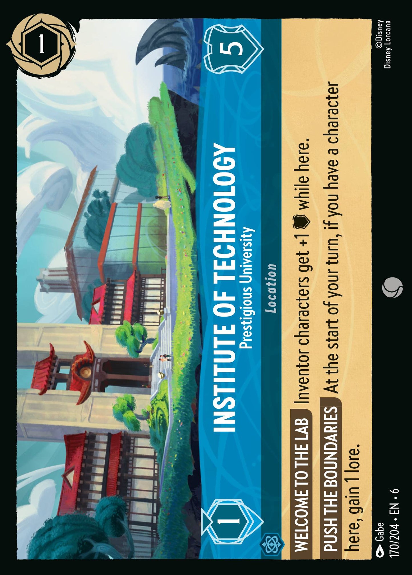 Institute of Technology - Prestigious University - Common Normal Disney Lorcana card from Azurite Sea