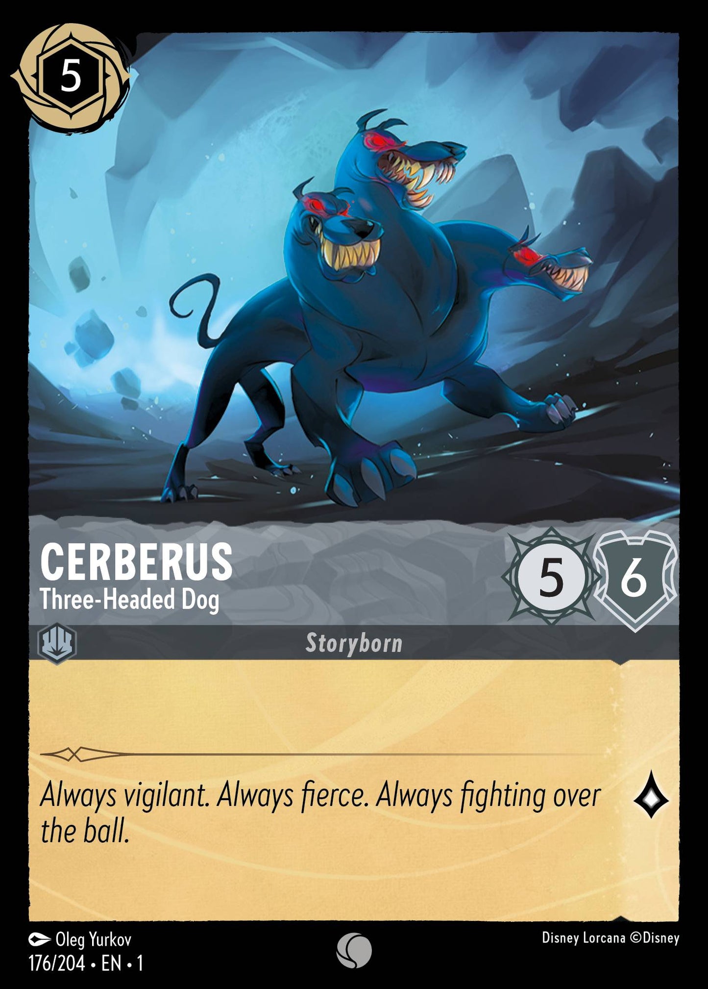 Cerberus - Three-Headed Dog - Common Normal Disney Lorcana card from The First Chapter