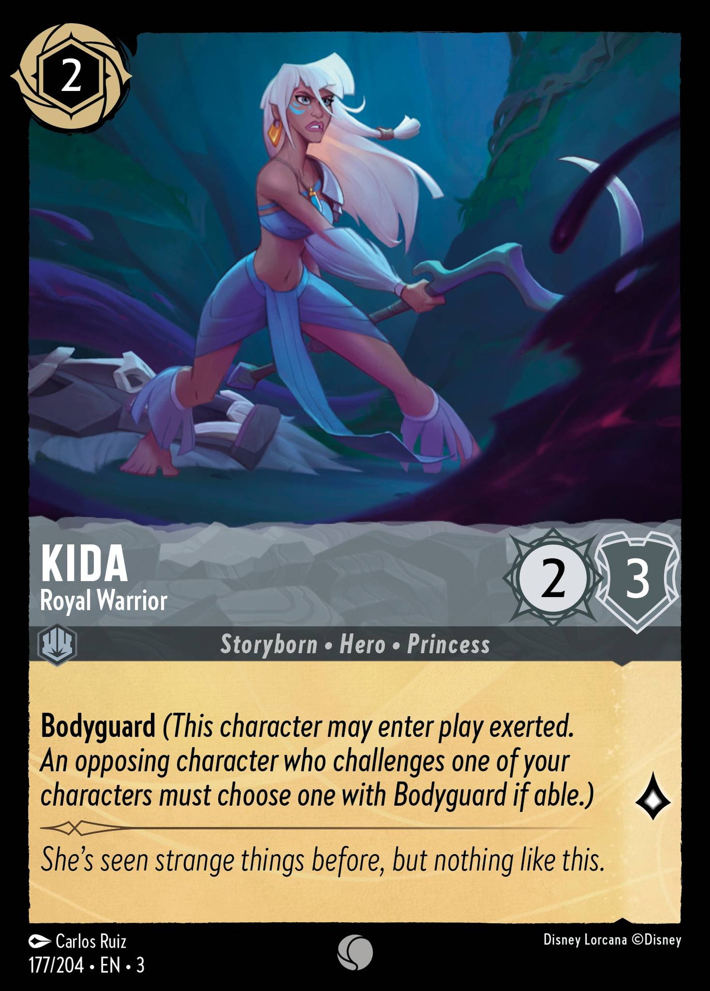 Kida - Royal Warrior - Common Normal Disney Lorcana card from Into the Inklands
