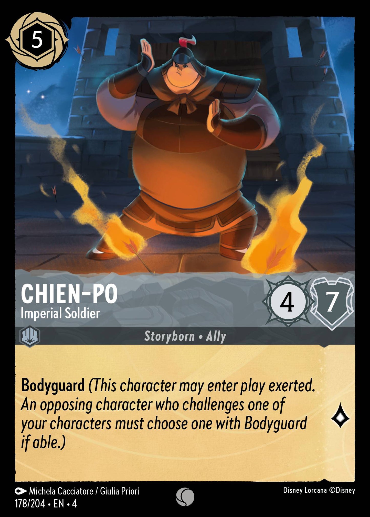 Chien-Po - Imperial Soldier - Common Normal Disney Lorcana card from Ursula's Return