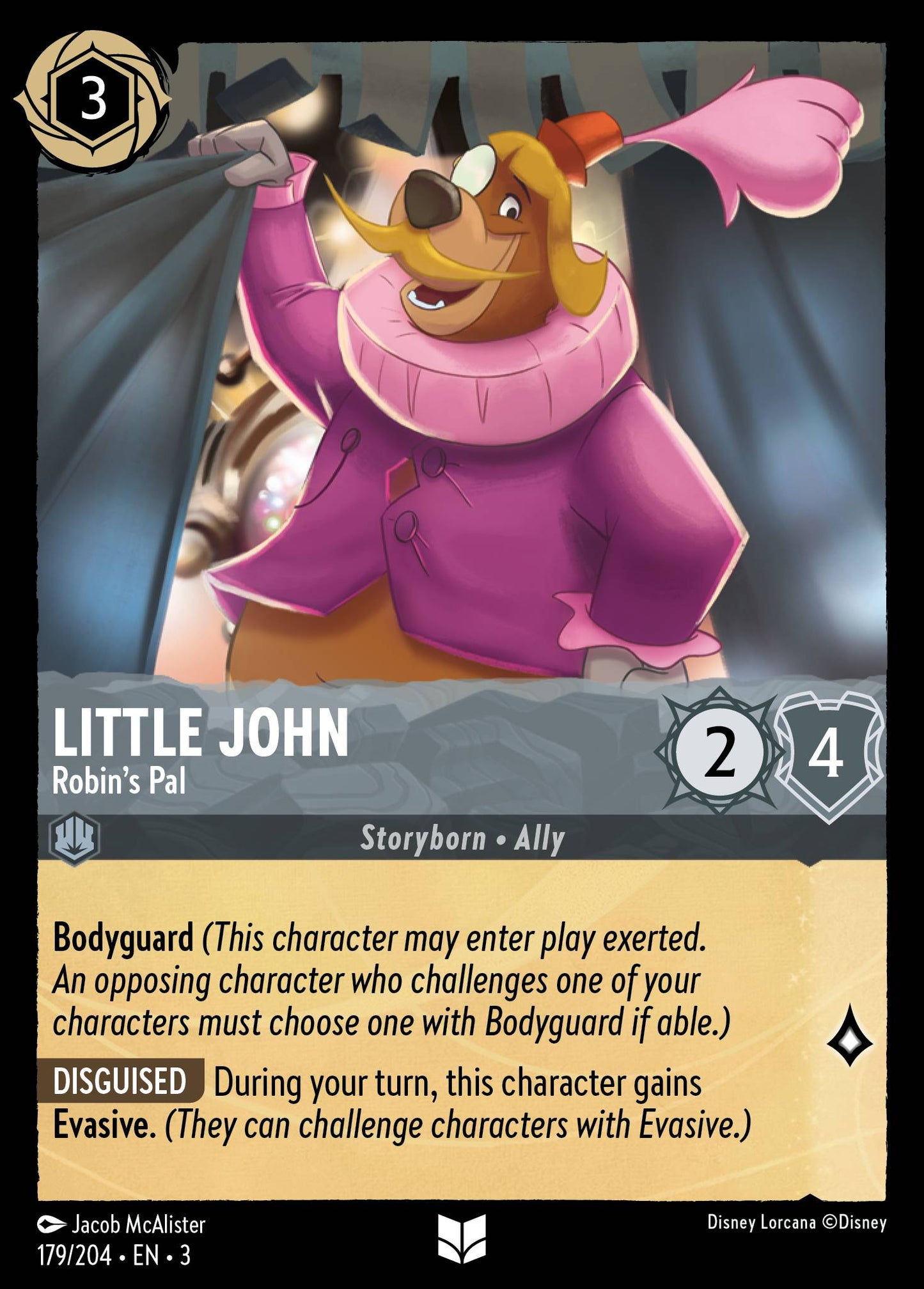 Little John - Robin's Pal - Uncommon Normal Disney Lorcana card from Into the Inklands