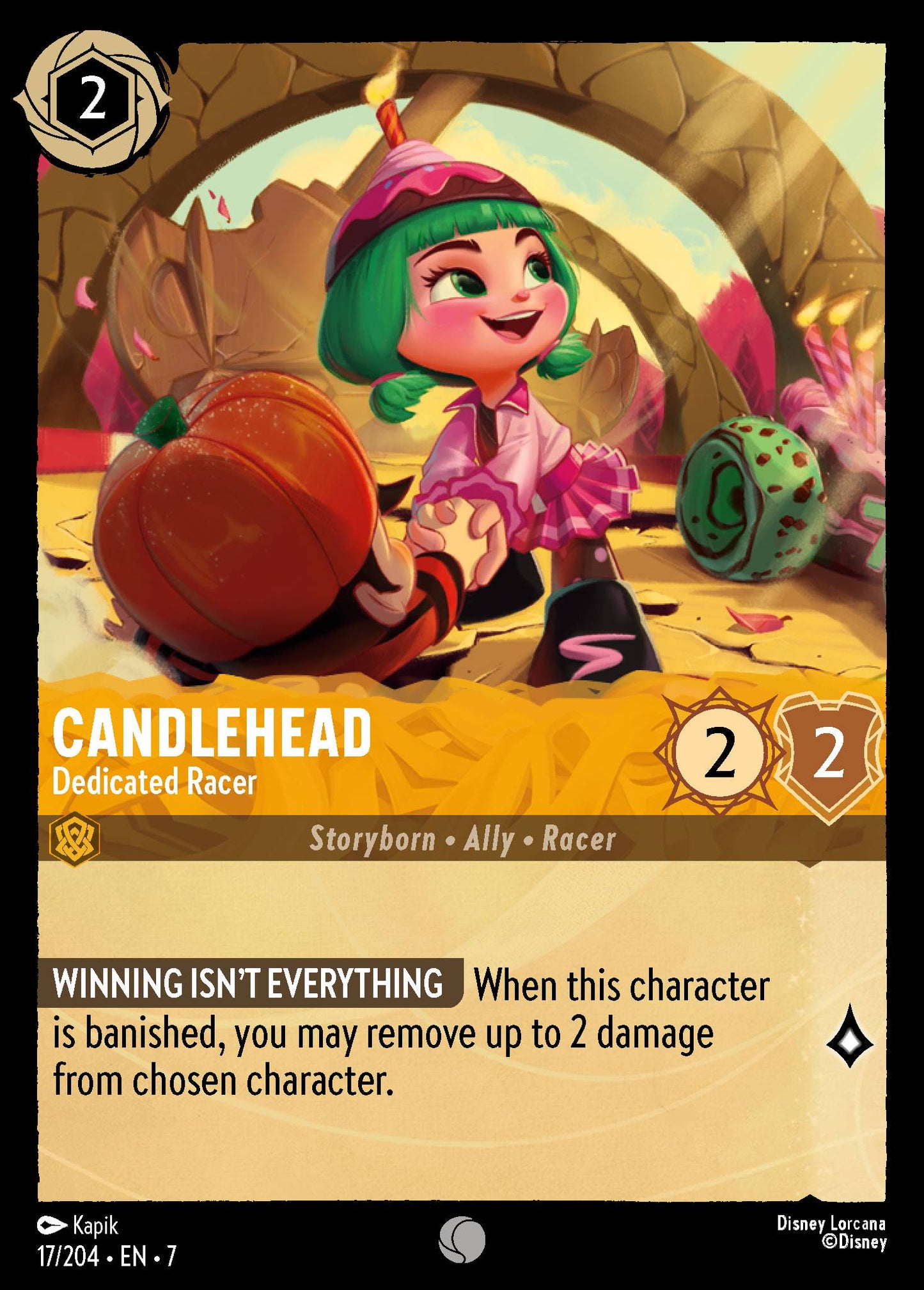 Candlehead - Dedicated Racer - Common Normal Disney Lorcana card from Archazia's Island