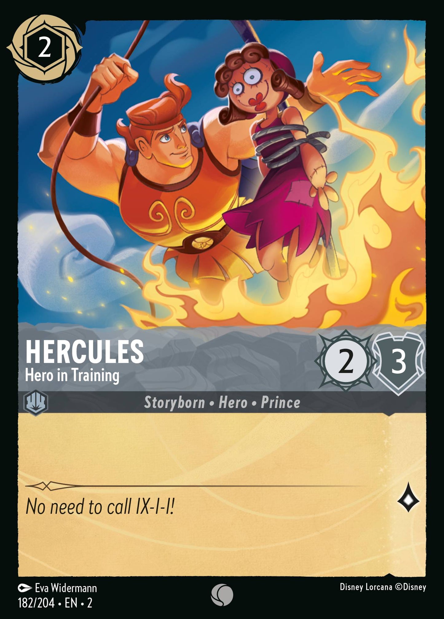 Hercules - Hero in Training - Common Normal Disney Lorcana card from Rise of the Floodborn