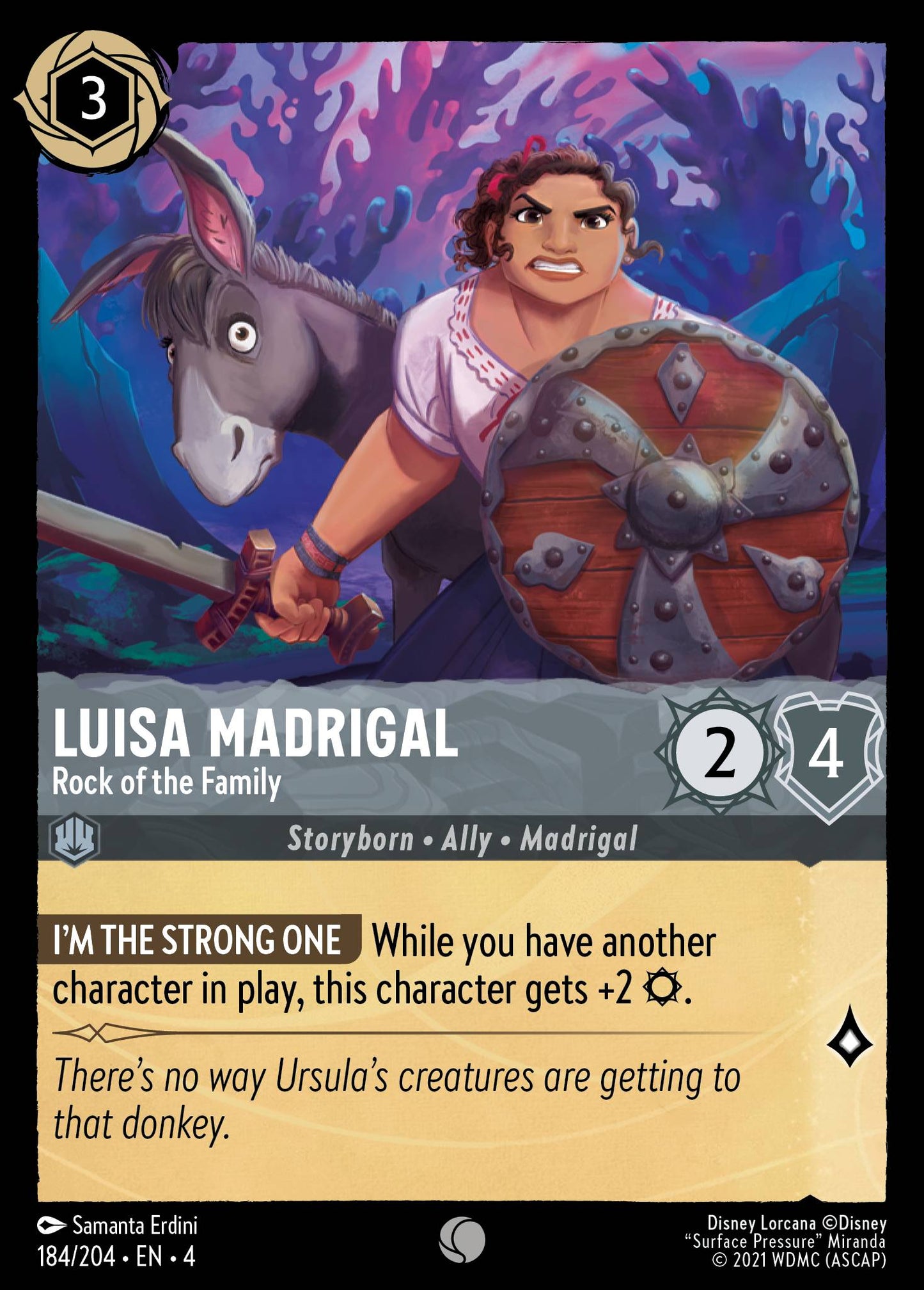 Luisa Madrigal - Rock of the Family - Common Normal Disney Lorcana card from Ursula's Return