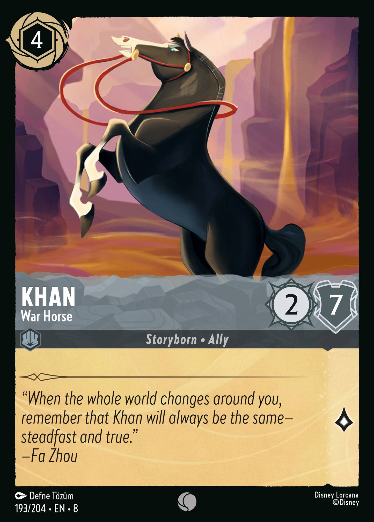 Khan - War Horse - Common Normal Disney Lorcana card from The Reign of Jafar