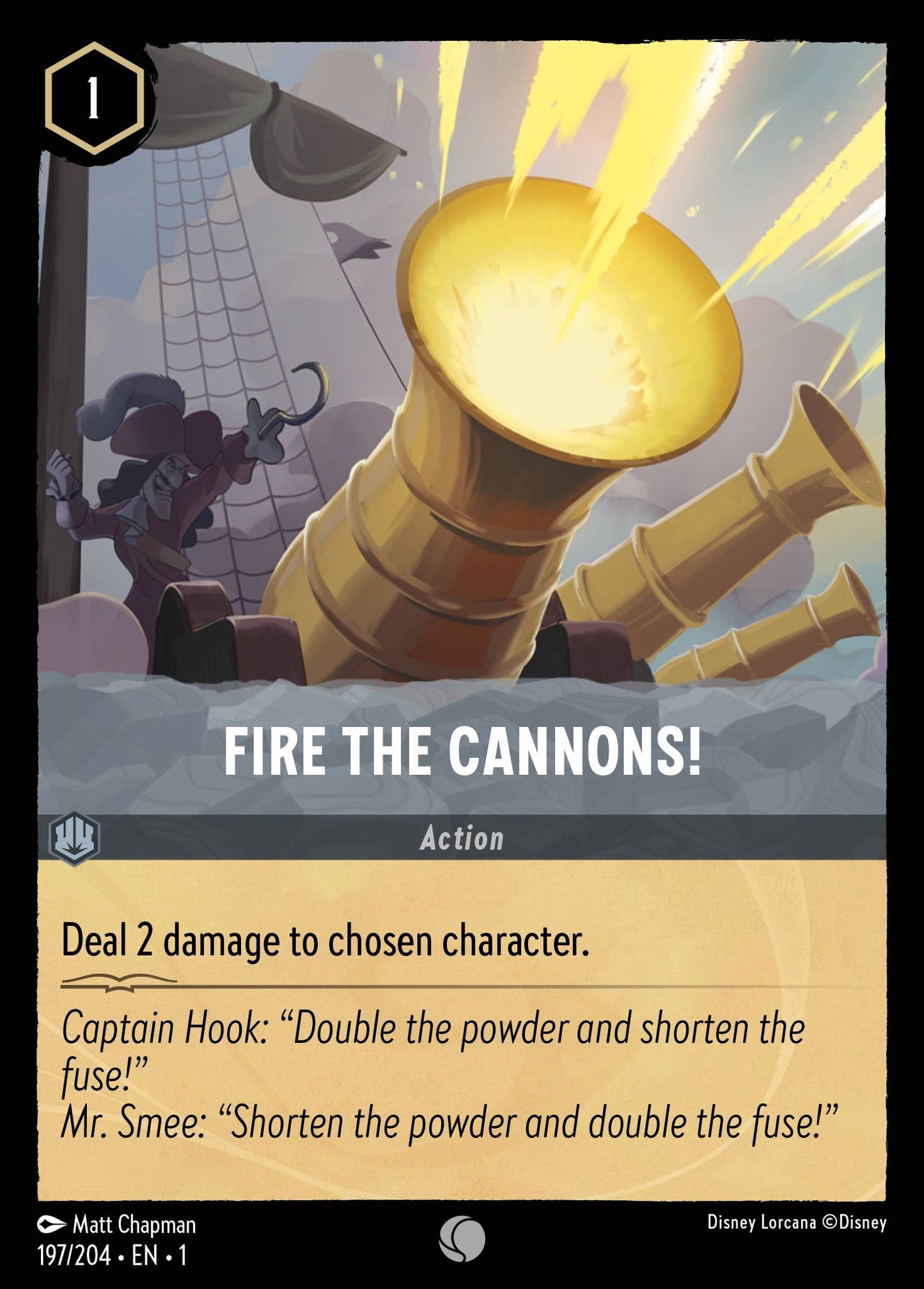 Fire the Cannons! - Common Normal Disney Lorcana card from The First Chapter