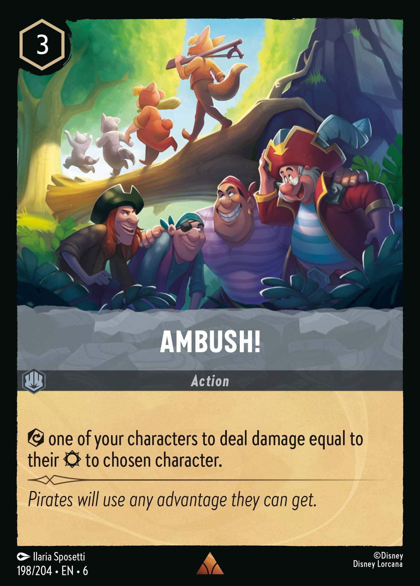 Ambush! - Rare Normal Disney Lorcana card from Azurite Sea