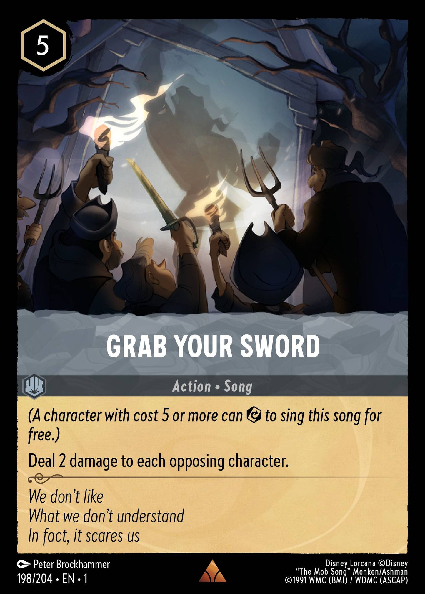 Grab Your Sword - Rare Normal Disney Lorcana card from The First Chapter