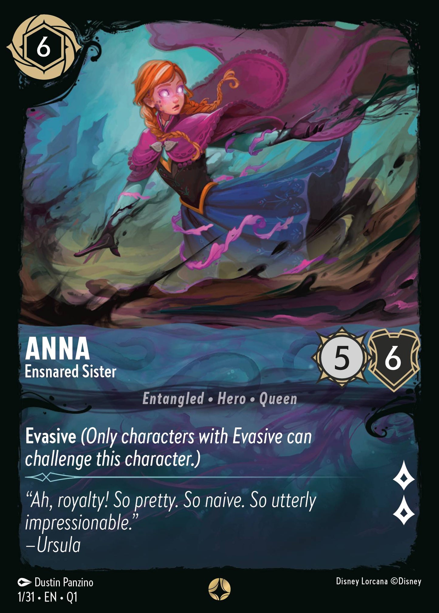 Anna - Ensnared Sister - Special Normal Disney Lorcana card from Unknown Set