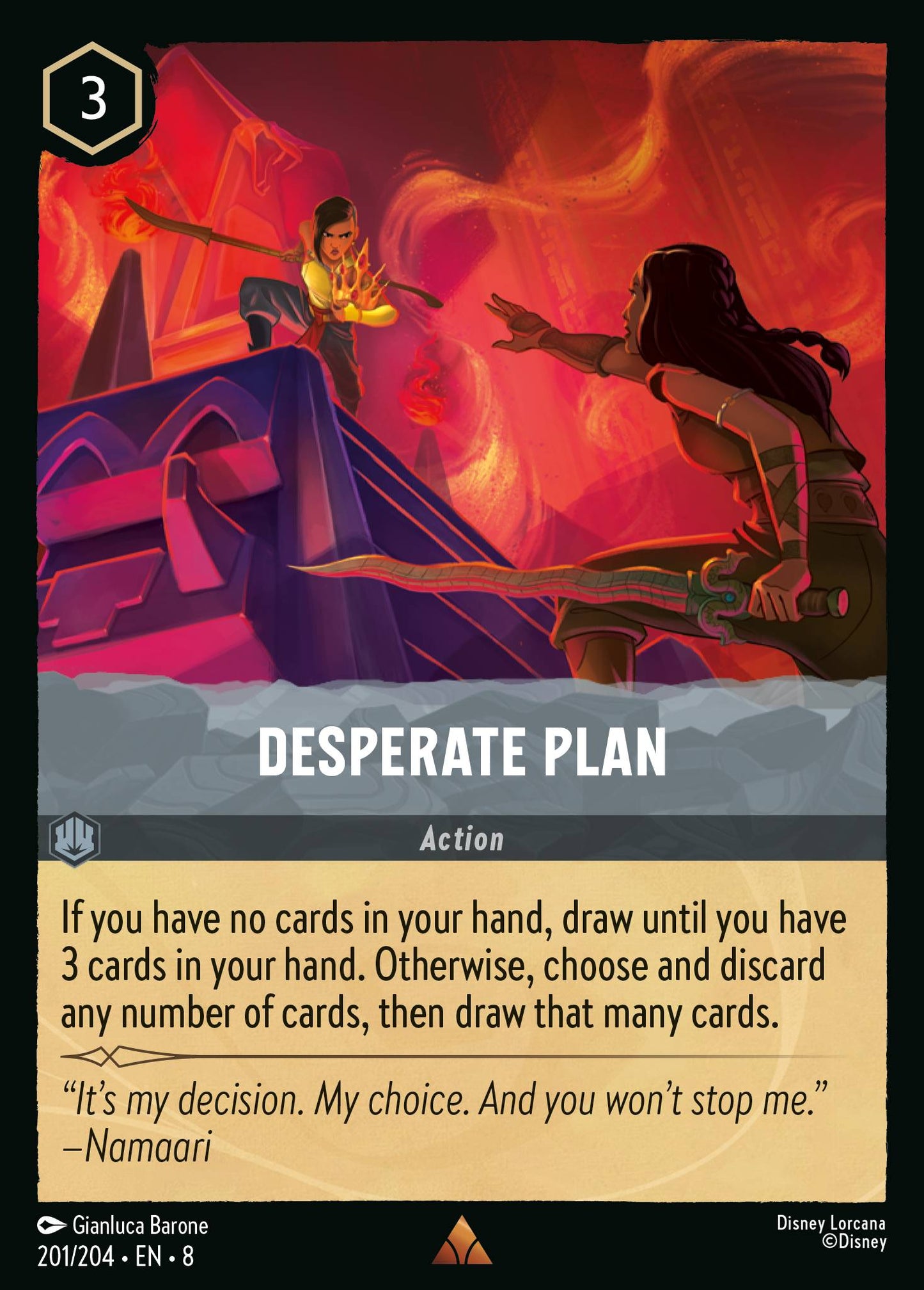 Desperate Plan - Rare Normal Disney Lorcana card from The Reign of Jafar