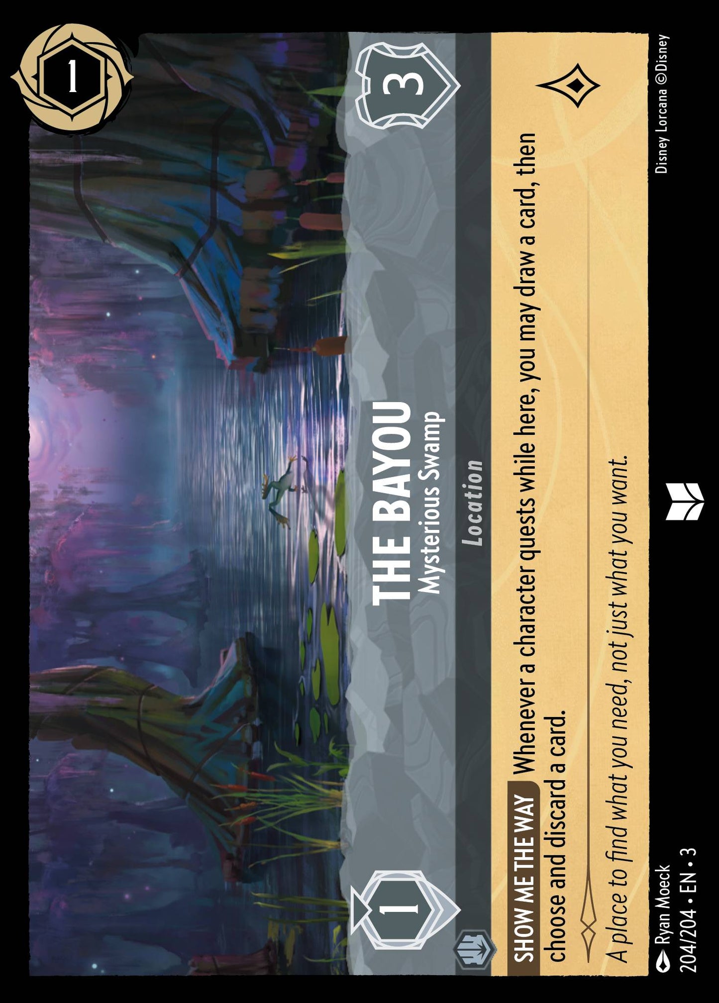 The Bayou - Mysterious Swamp - Uncommon Normal Disney Lorcana card from Into the Inklands