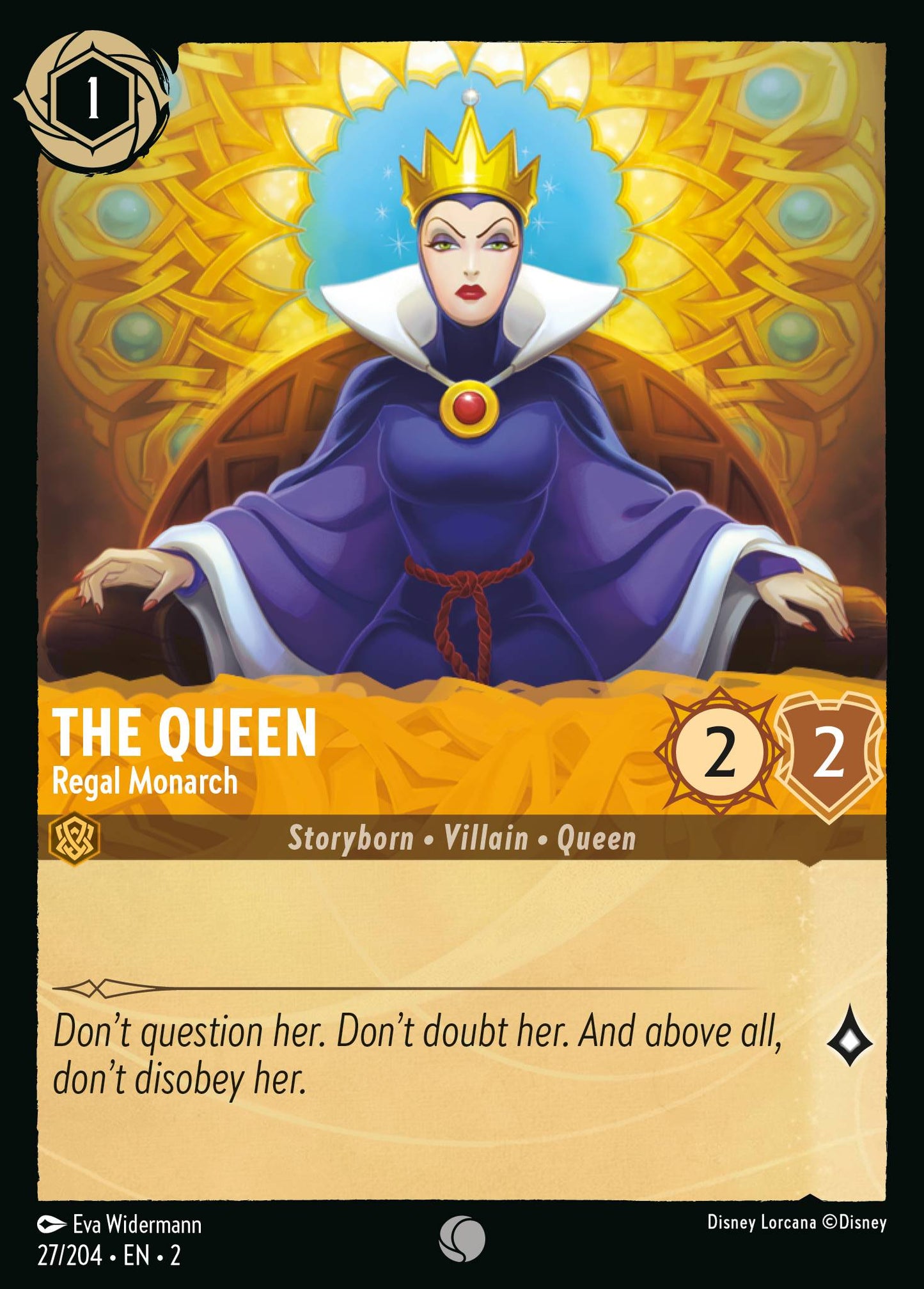The Queen - Regal Monarch - Common Normal Disney Lorcana card from Rise of the Floodborn