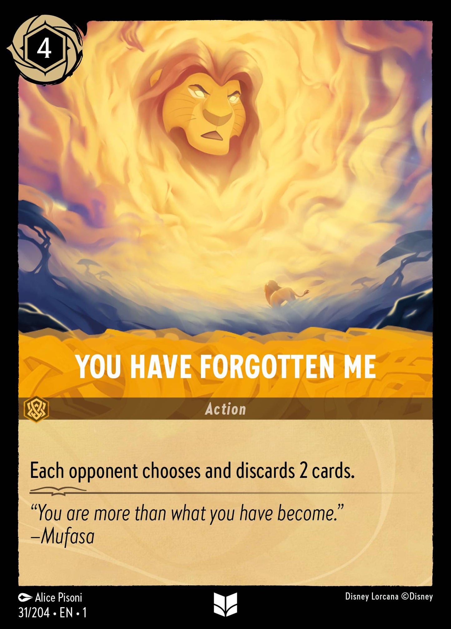 You Have Forgotten Me - Uncommon Normal Disney Lorcana card from The First Chapter