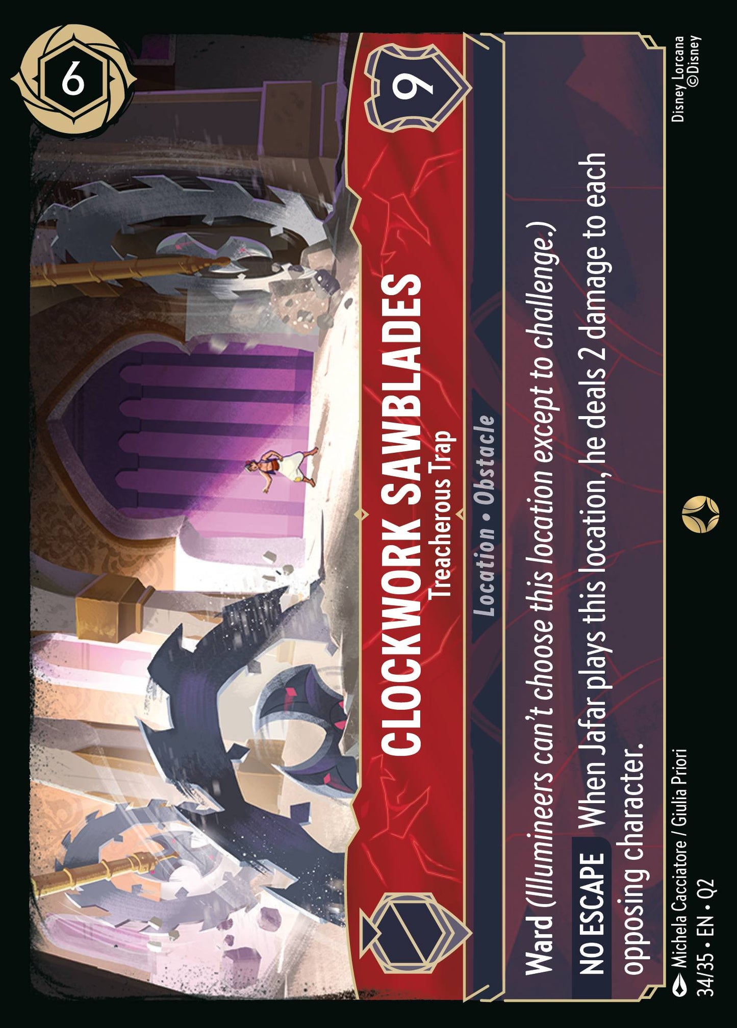 Clockwork Sawblades - Treacherous Trap - Special Normal Disney Lorcana card from Unknown Set