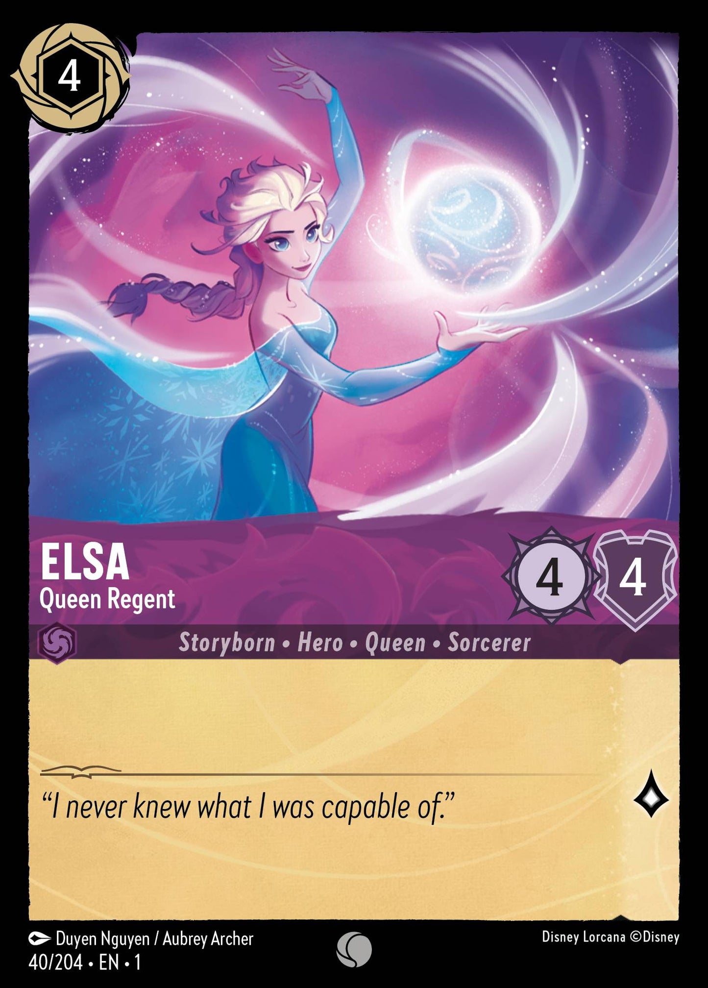 Elsa - Queen Regent - Common Normal Disney Lorcana card from The First Chapter
