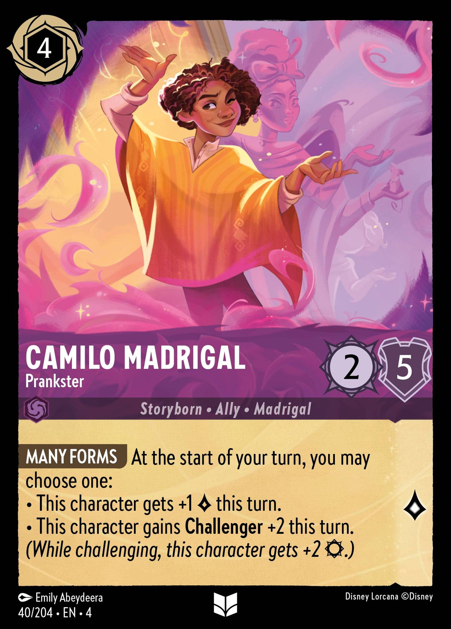 Camilo Madrigal - Prankster - Uncommon Normal Disney Lorcana card from Ursula's Return