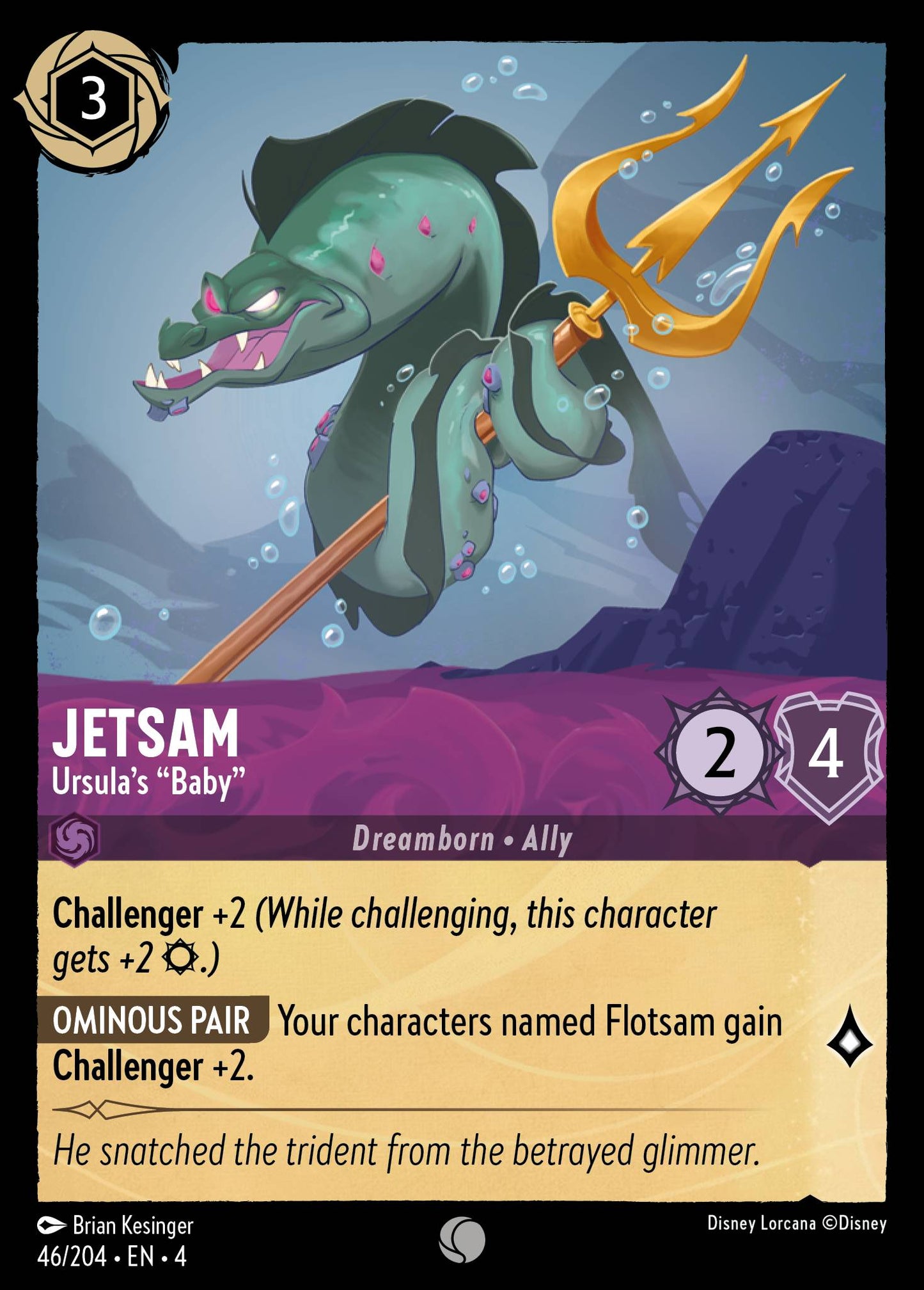 Jetsam - Ursula's 'Baby' - Common Normal Disney Lorcana card from Ursula's Return