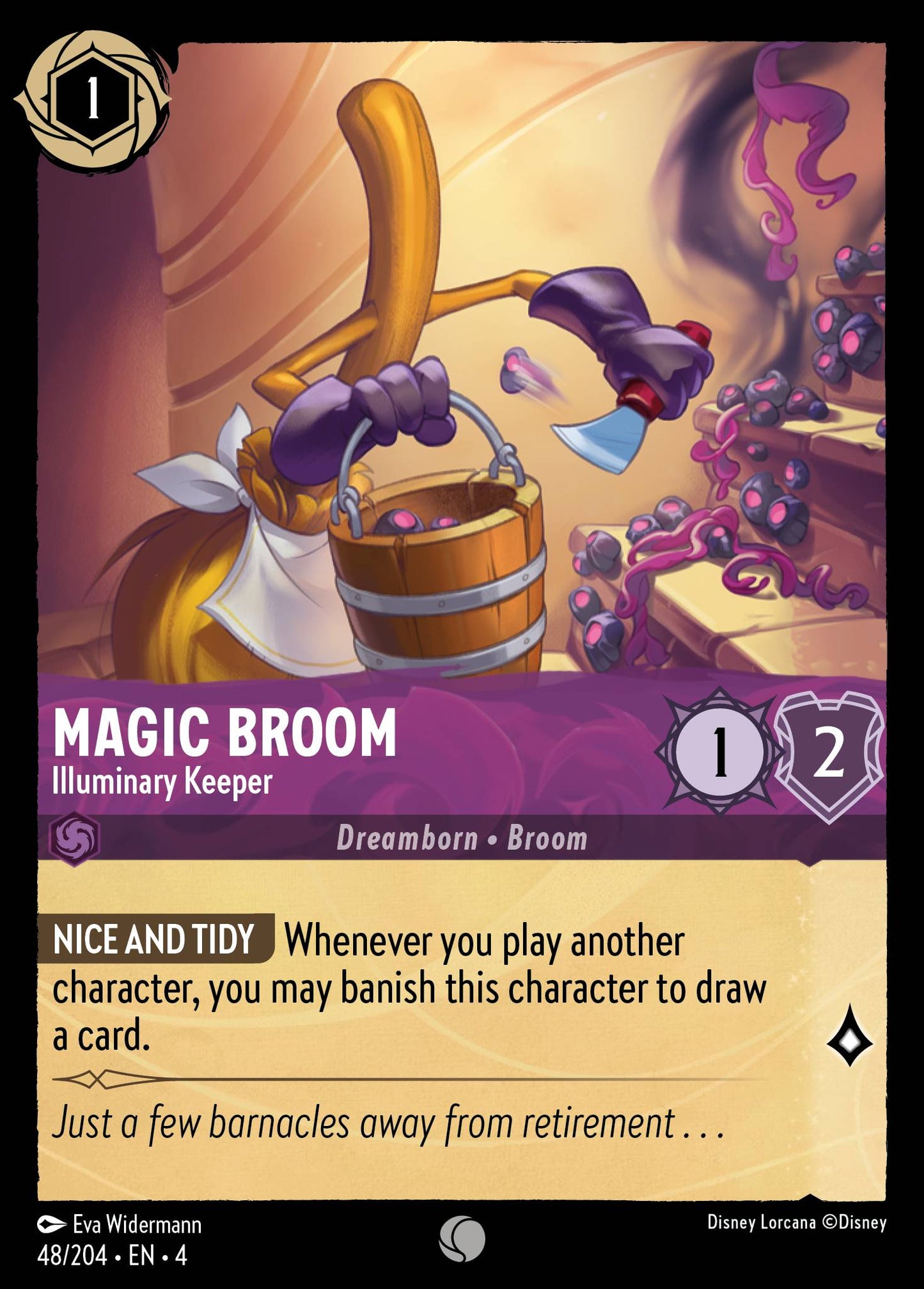 Magic Broom - Illuminary Keeper - Common Normal Disney Lorcana card from Ursula's Return