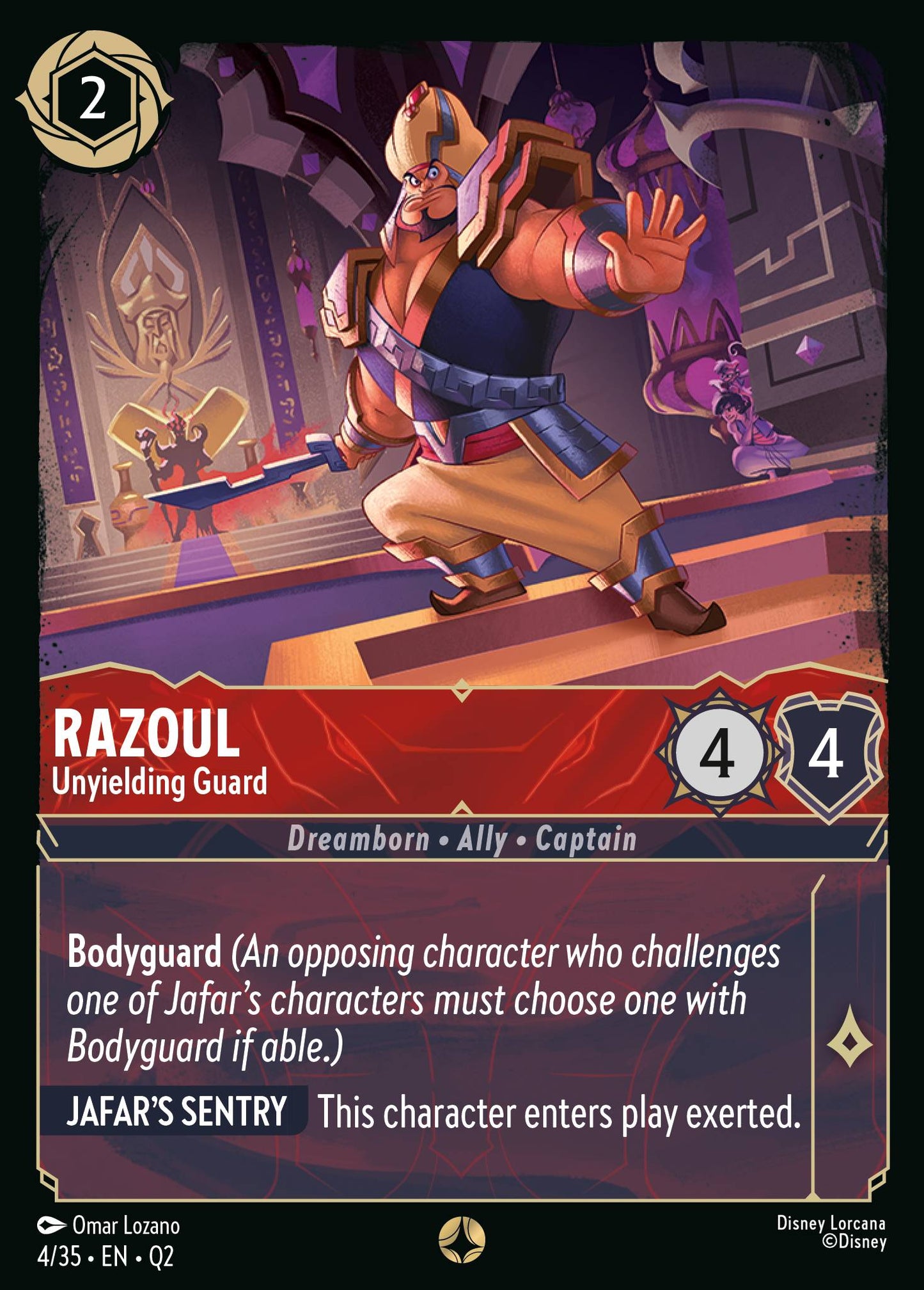 Razoul - Unyielding Guard - Special Normal Disney Lorcana card from Unknown Set