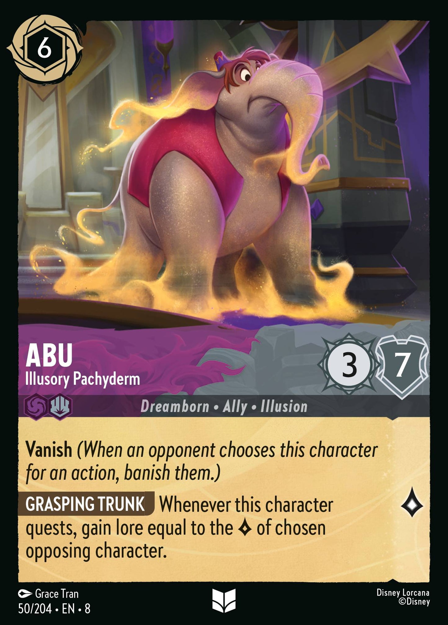Abu - Illusory Pachyderm - Uncommon Normal Disney Lorcana card from The Reign of Jafar