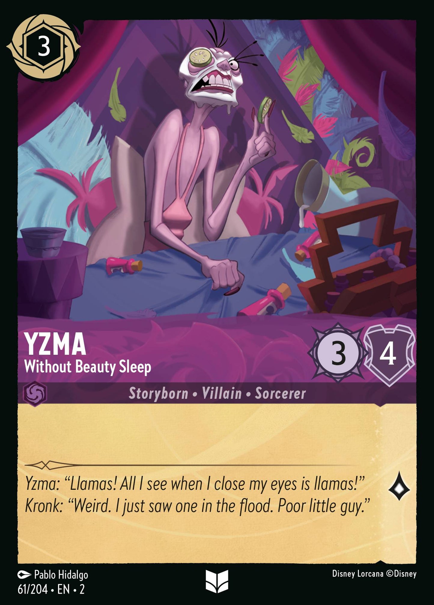 Yzma - Without Beauty Sleep - Uncommon Normal Disney Lorcana card from Rise of the Floodborn