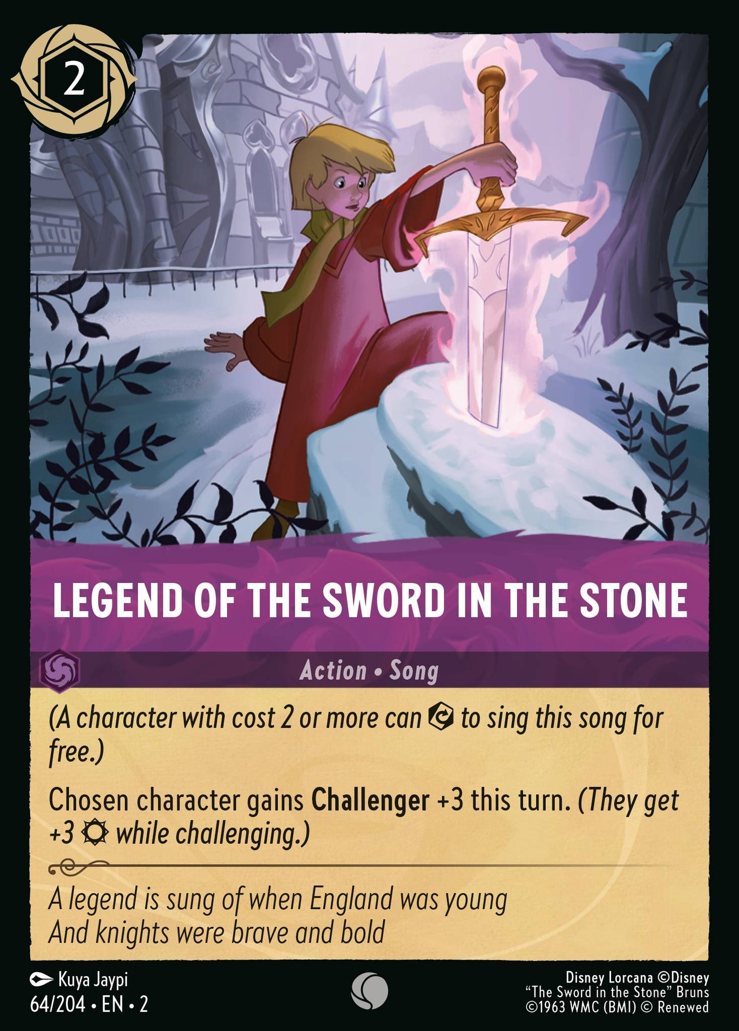 Legend of the Sword in the Stone - Common Normal Disney Lorcana card from Rise of the Floodborn