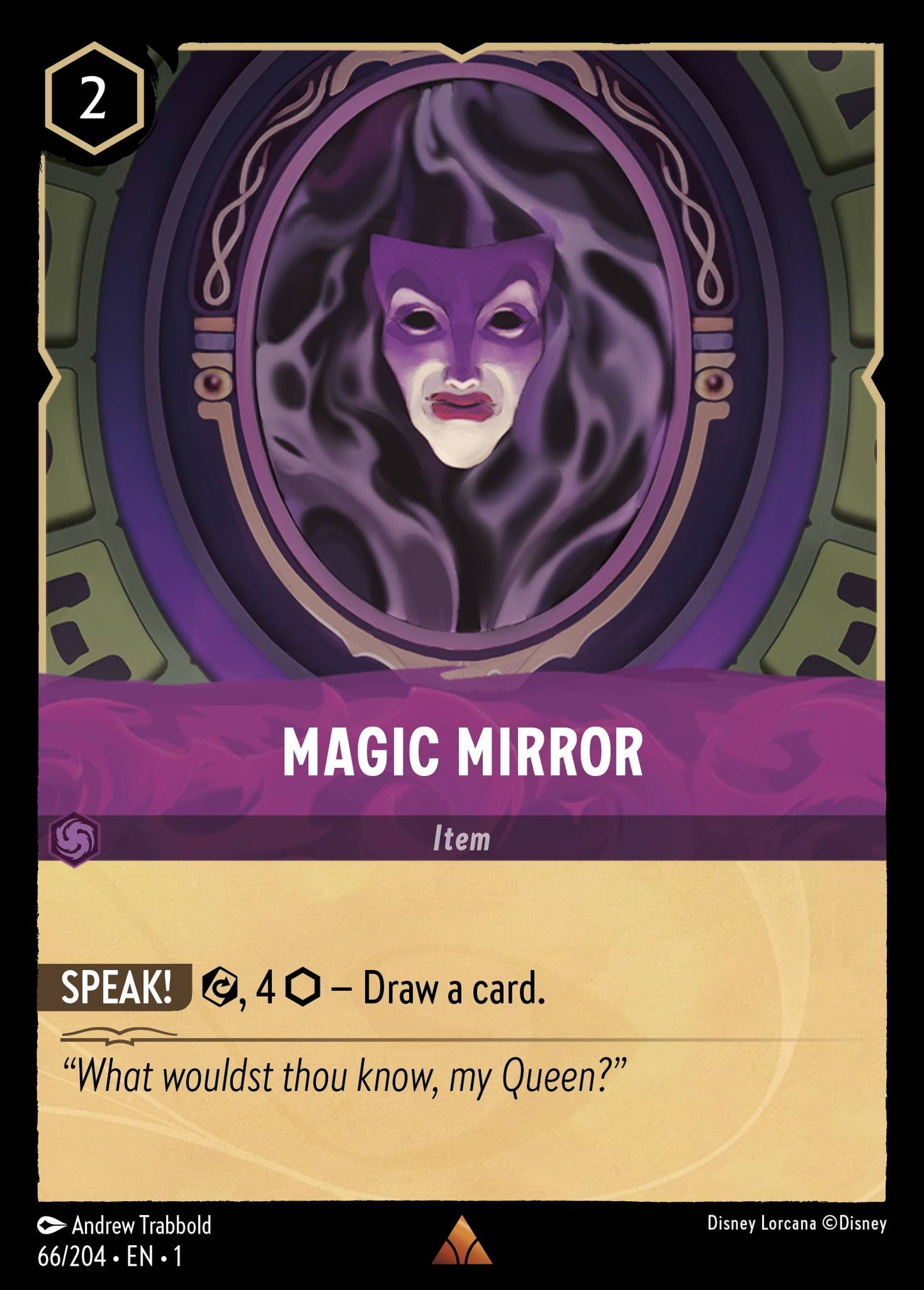 Magic Mirror - Rare Normal Disney Lorcana card from The First Chapter