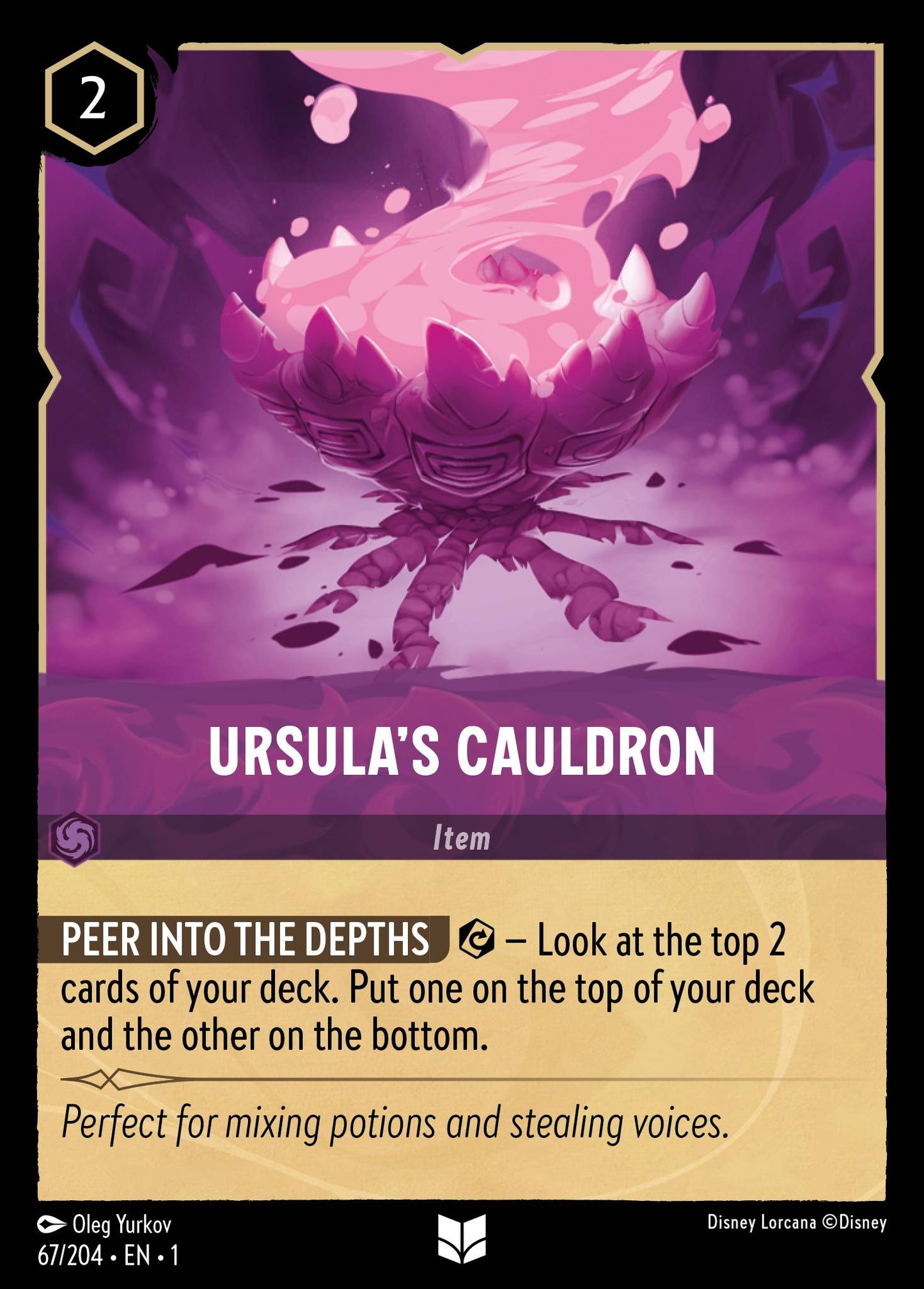 Ursula's Cauldron - Uncommon Normal Disney Lorcana card from The First Chapter