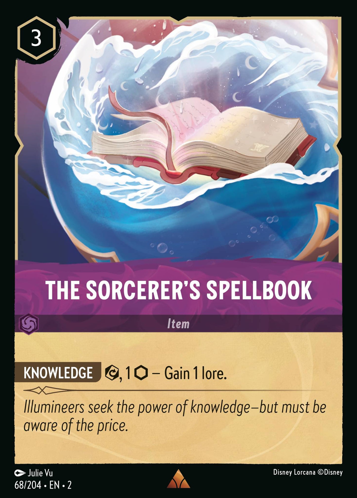 The Sorcerer's Spellbook - Rare Normal Disney Lorcana card from Rise of the Floodborn
