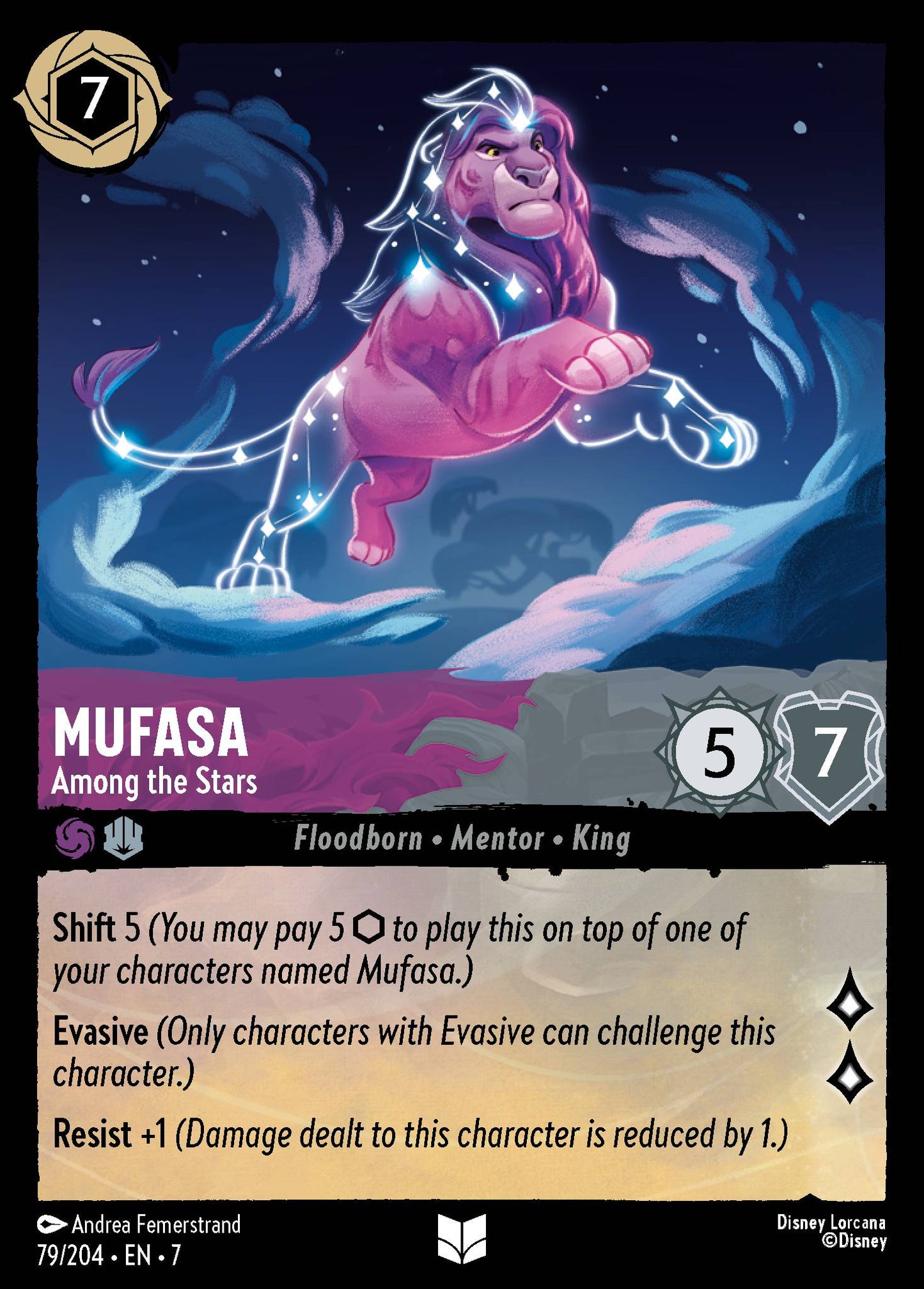 Mufasa - Among the Stars - Uncommon Normal Disney Lorcana card from Archazia's Island